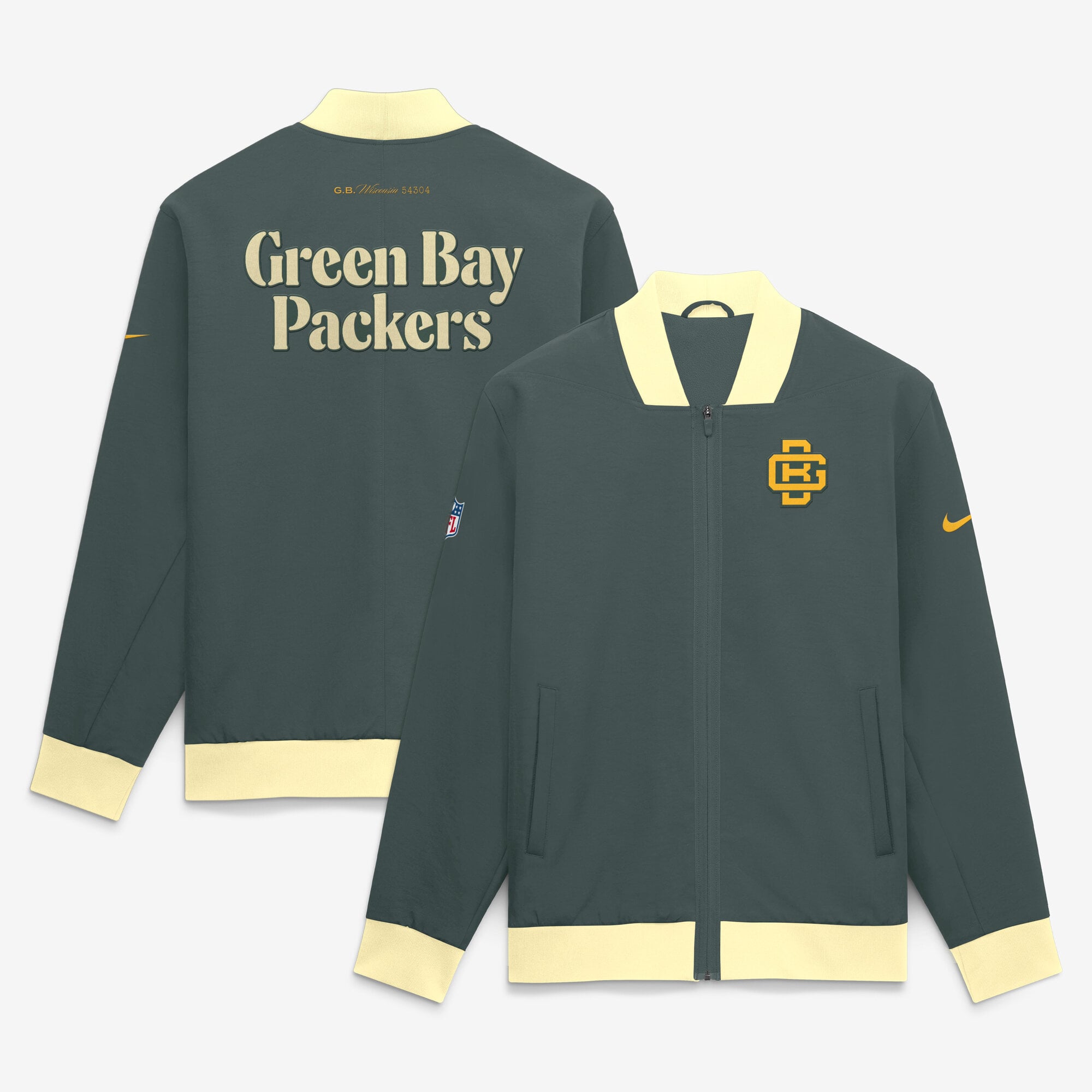 Green Bay Packers Nike Rivalries Bomber Jacket - Mens