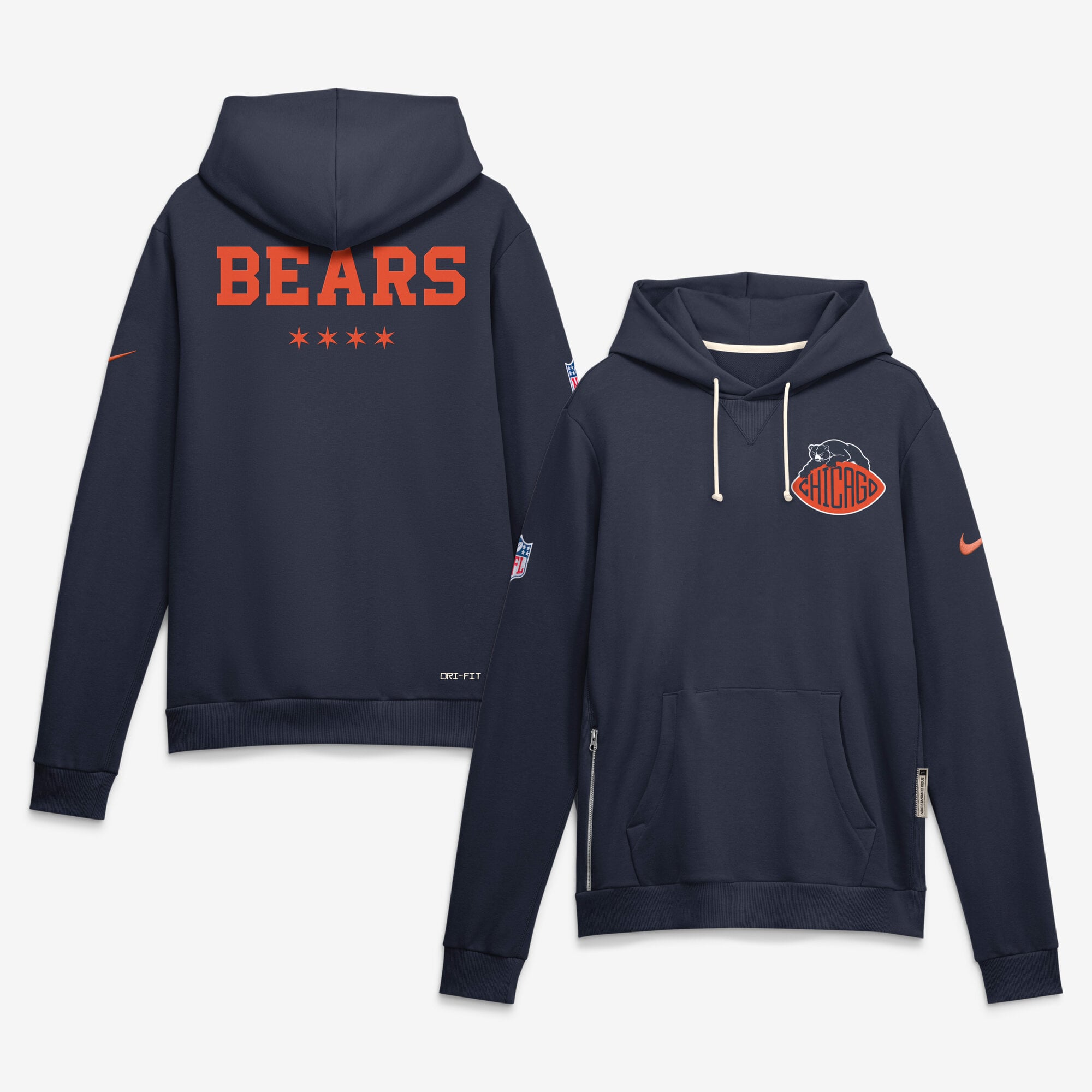 Sweat à capuche Chicago Bears Rivalries Nike Dri-FIT - Homme
