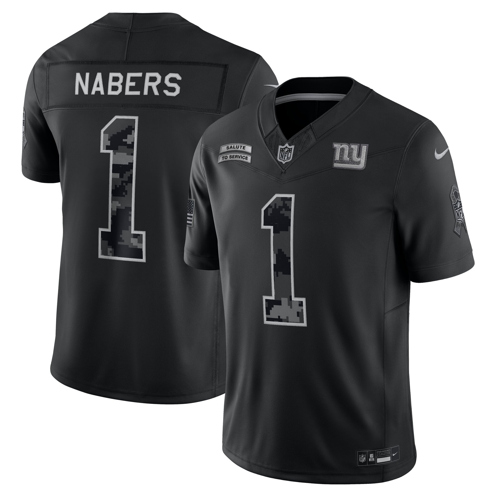 New York Giants Nike 2026 Salute to Service Jersey - Malik Nabers - Mens