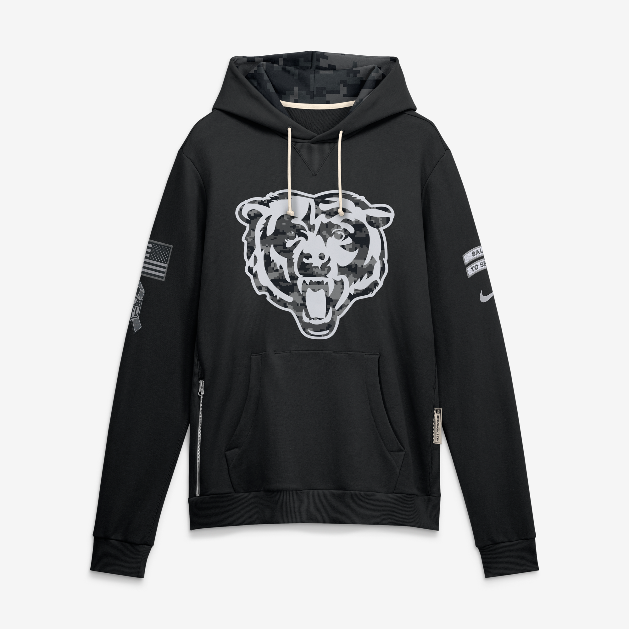 Sweat à capuche Chicago Bears Salute To Service Nike Dri-FIT - Homme
