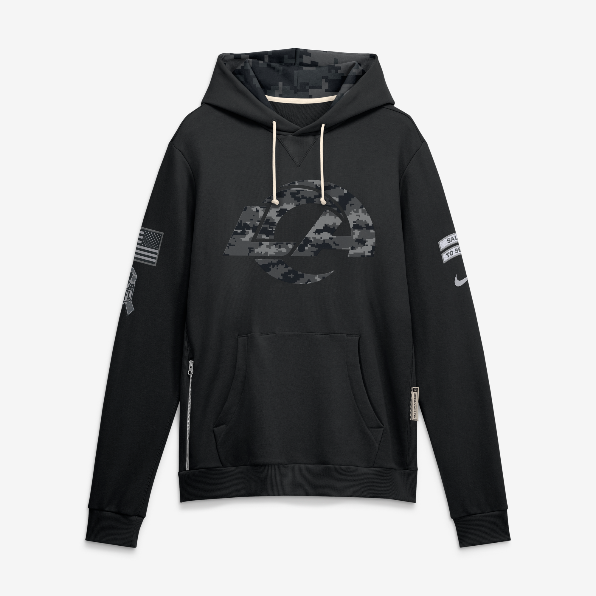 Sweat à capuche Los Angeles Rams Salute To Service Nike Dri-FIT - Homme