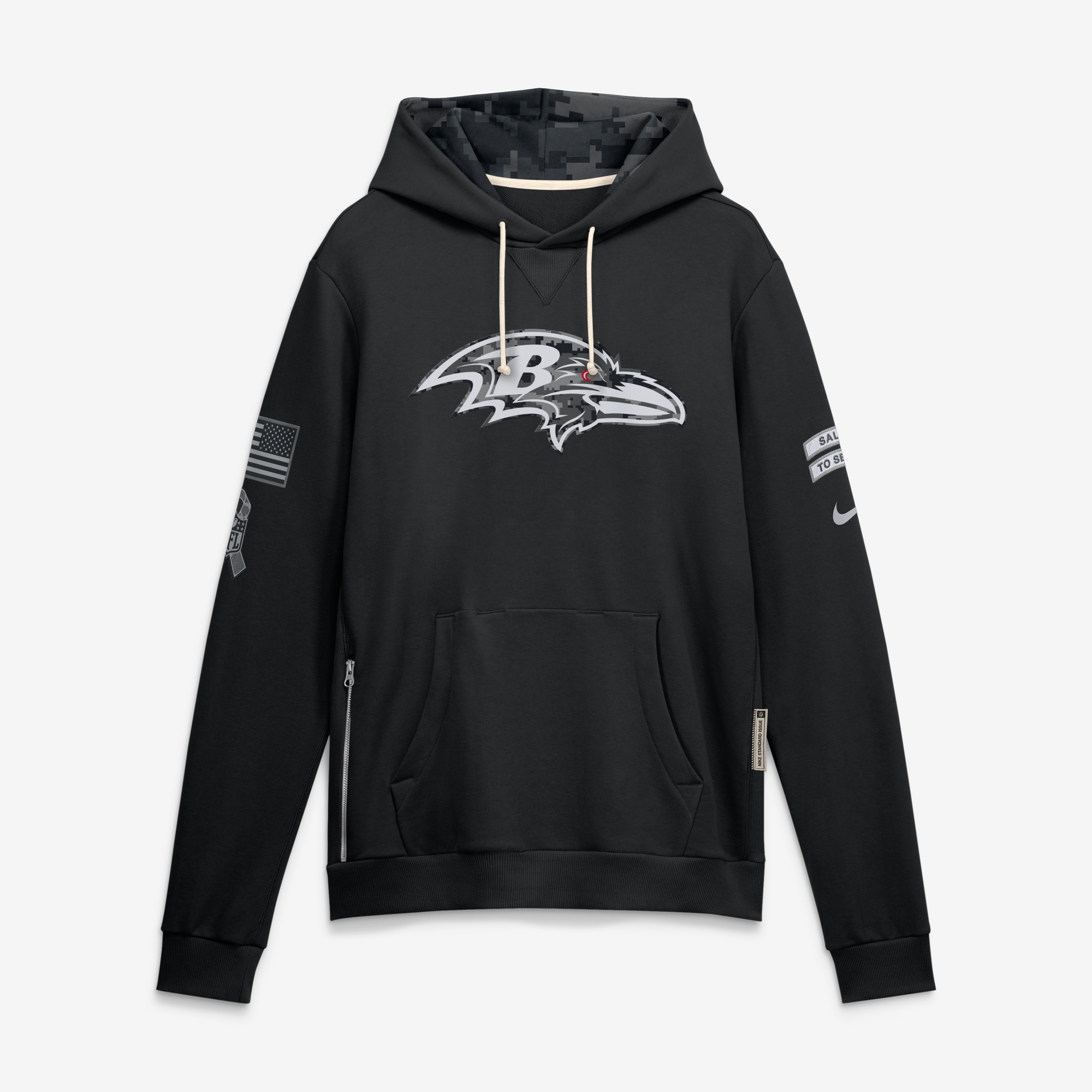 Sweat à capuche Baltimore Ravens Salute To Service Nike Dri-FIT - Homme