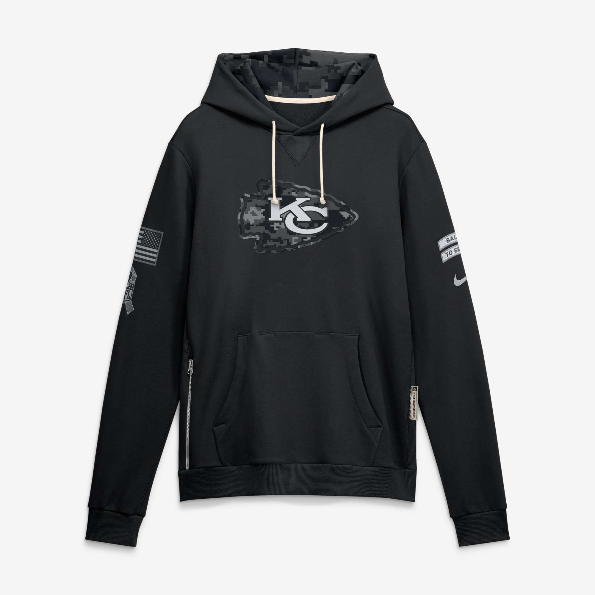 Sweat à capuche Kansas City Chiefs Salute To Service Nike Dri-FIT - Homme