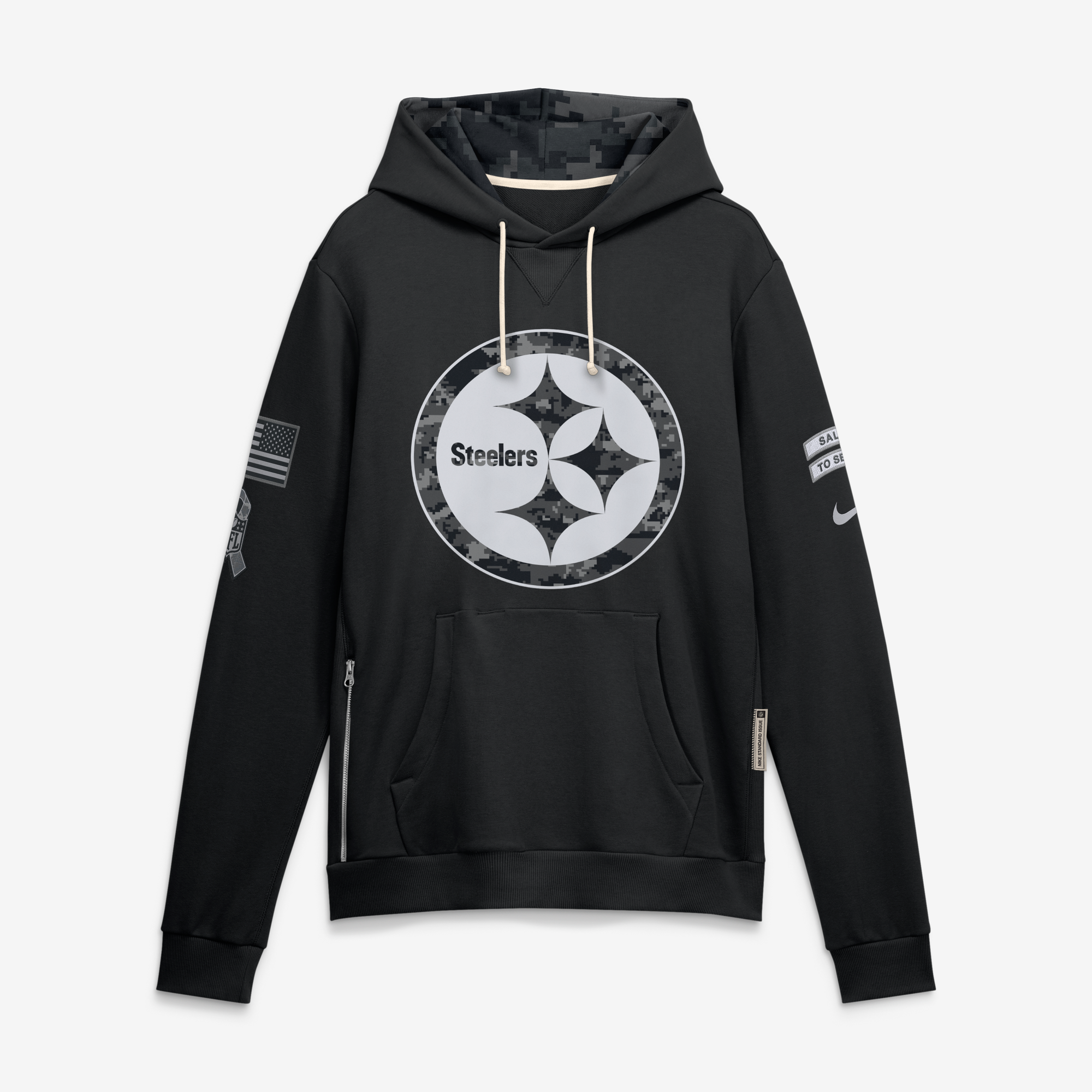 Sweat à capuche Pittsburgh Steelers Salute To Service Nike Dri-FIT - Homme