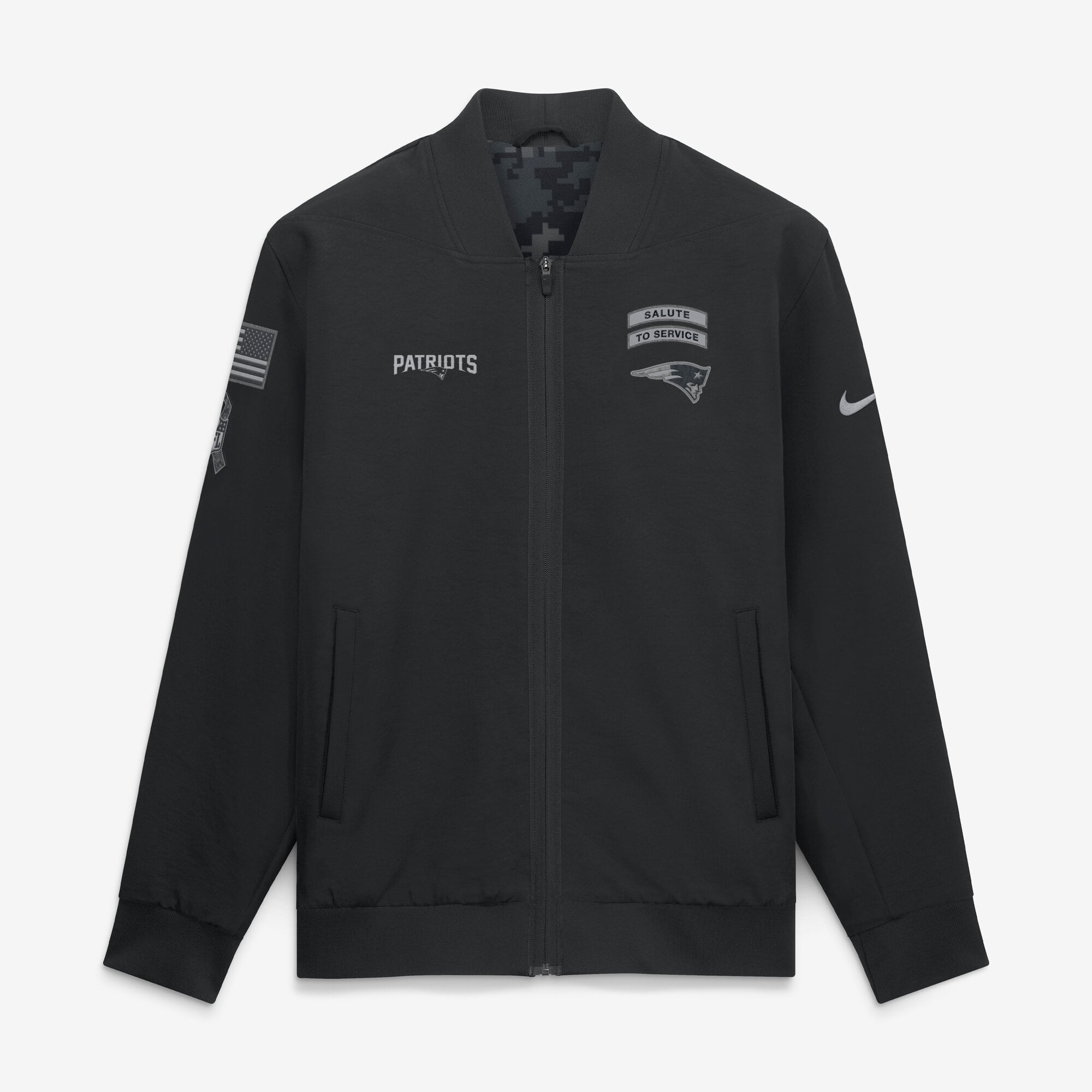 New England Patriots Nike Salute To Service Bomber Jacket - Mens