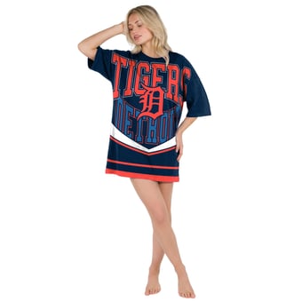 Women's Concepts Sport Navy Detroit Tigers Mosaic Knit Nightdress