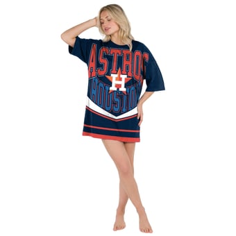 Women's Concepts Sport Navy Houston Astros Mosaic Knit Nightdress