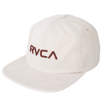 Men's  Cream RVCA Corduroy Snapback Hat