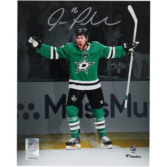 Joe Pavelski Dallas Stars Autographed 8" x 10" Green Jersey Celebration Spotlight Photograph