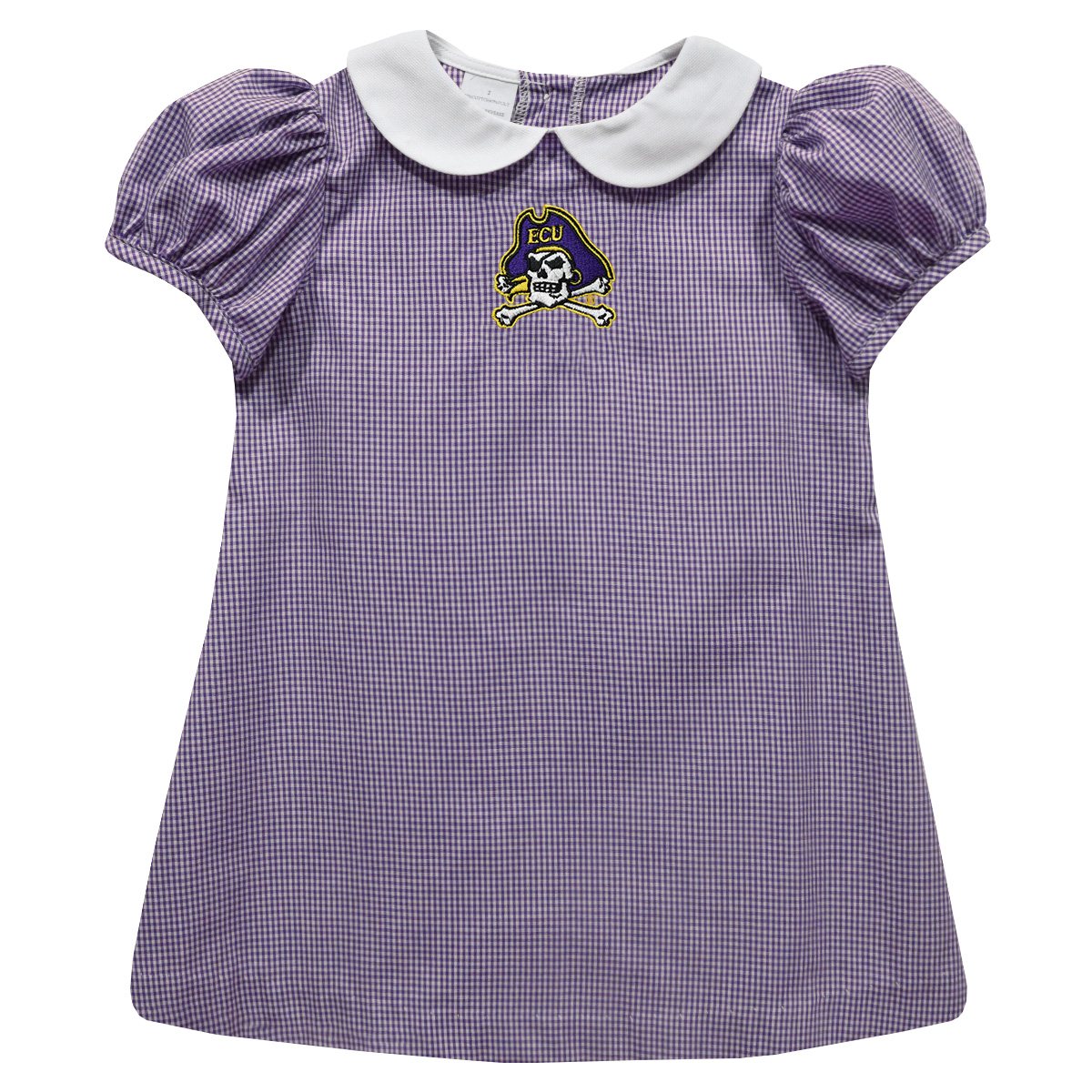 Girls Infant Vive La Fete Purple ECU Pirates Gingham Puffy A-Line Dress Girls Infant Vive La Fete Purple ECU Pirates Gingham Puffy A-Line Dress