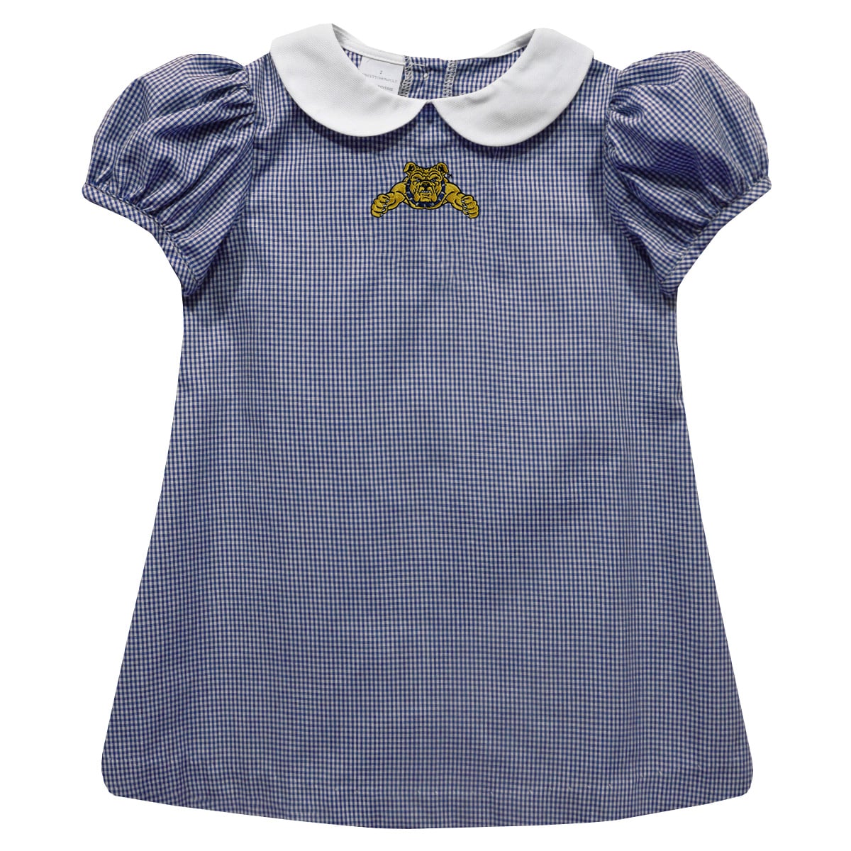 Girls Infant Vive La Fete Navy North Carolina A&T Aggies Gingham Puffy A-Line Dress