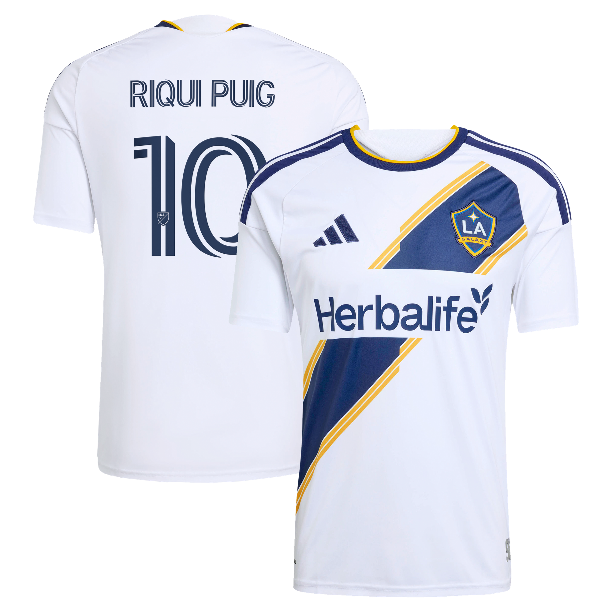 Men's adidas Riqui Puig White LA Galaxy 2026 The VeloCITY Kit Replica Jersey