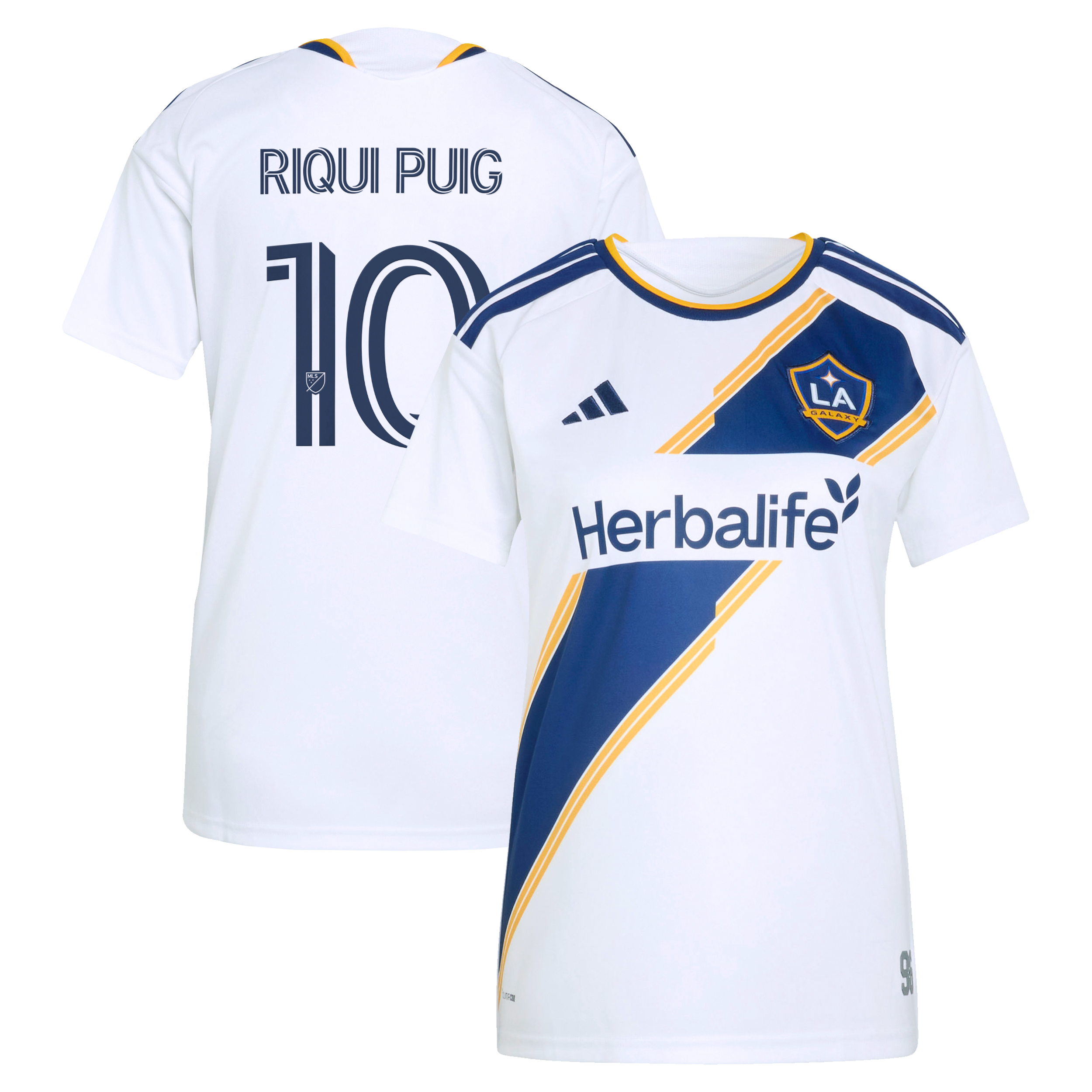Women's adidas Riqui Puig White LA Galaxy 2026 The VeloCITY Kit Replica Jersey