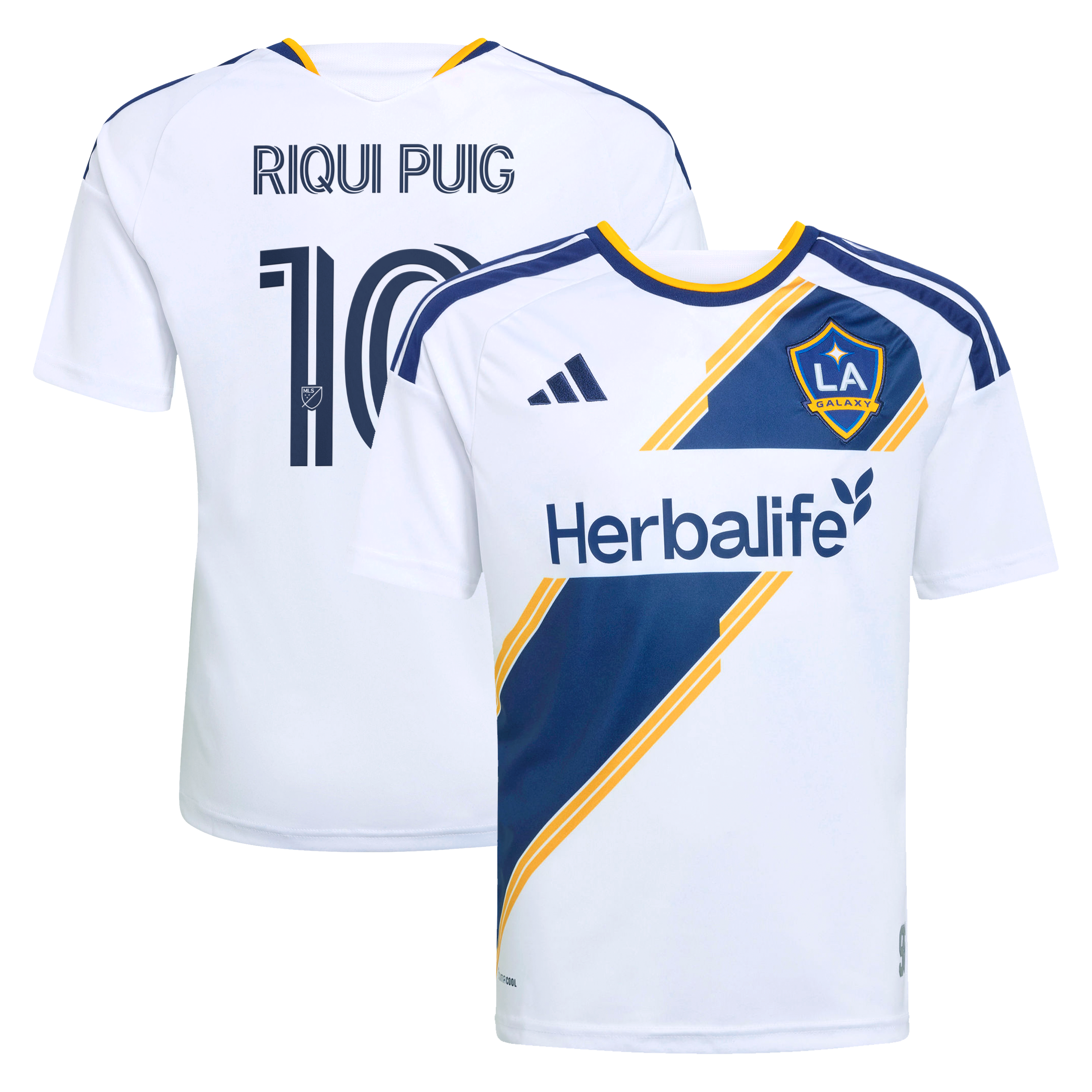 Youth adidas Riqui Puig White LA Galaxy 2026 The VeloCITY Kit Replica Jersey