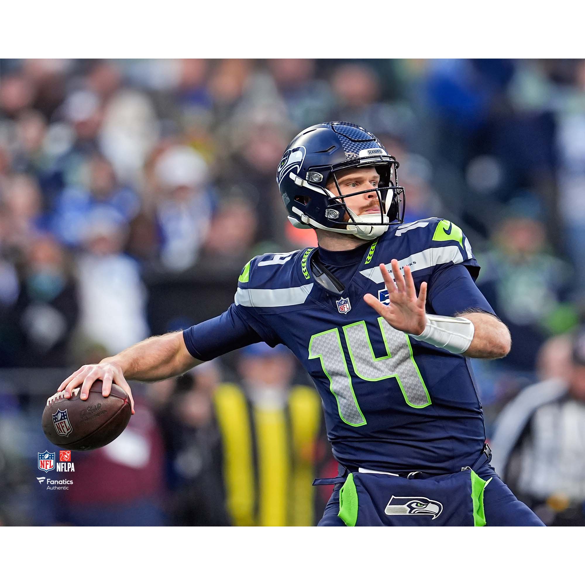 Sam Darnold Seattle Seahawks Unsigned 2025 NFC Championship Passing Photograph