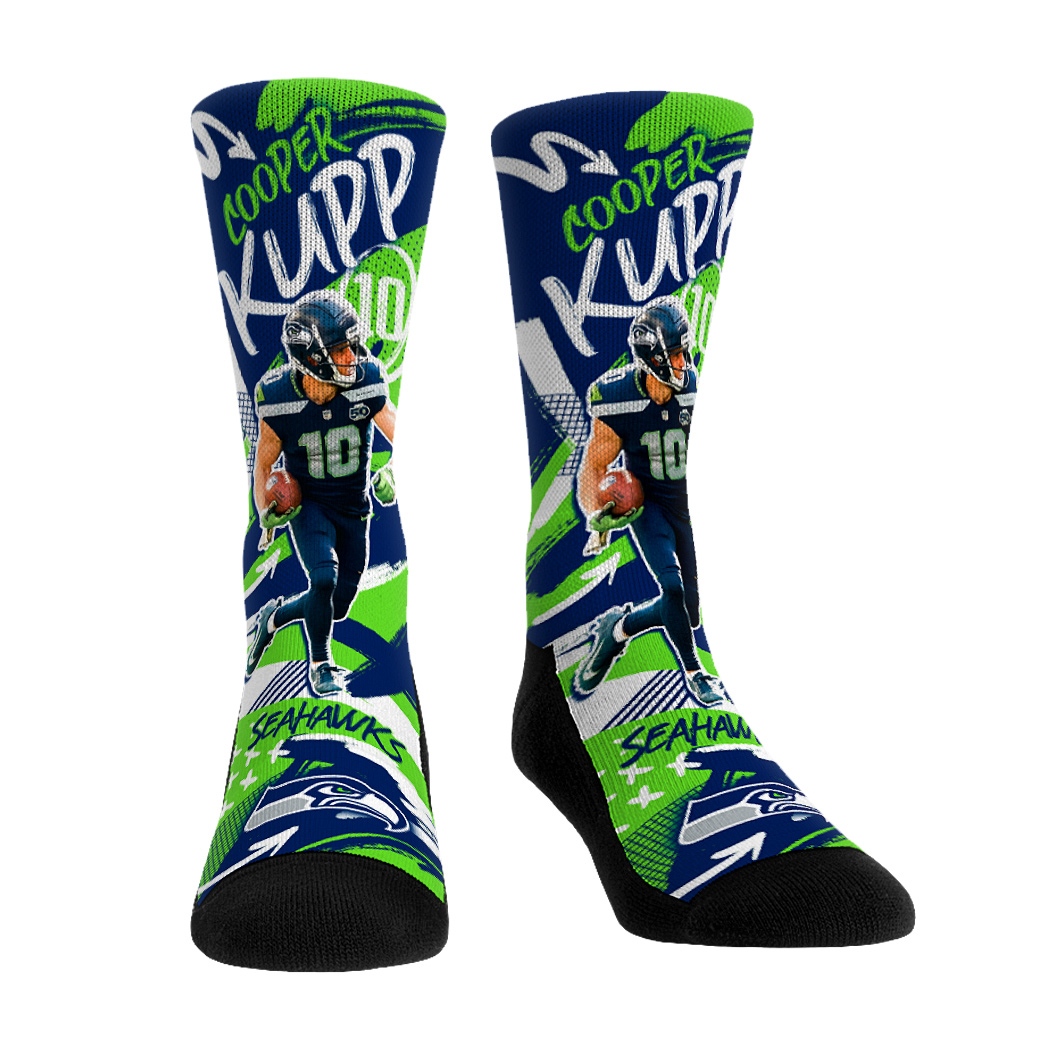 Unisex Rock Em Cooper Kupp Navy Seattle Seahawks Playmaker Crew Socks