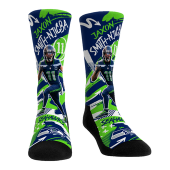 Youth Rock Em Jaxon Smith-Njigba College Navy Seattle Seahawks Playmaker Crew Socks