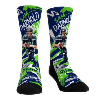 Youth Rock Em Sam Darnold College Navy Seattle Seahawks Playmaker Crew Socks