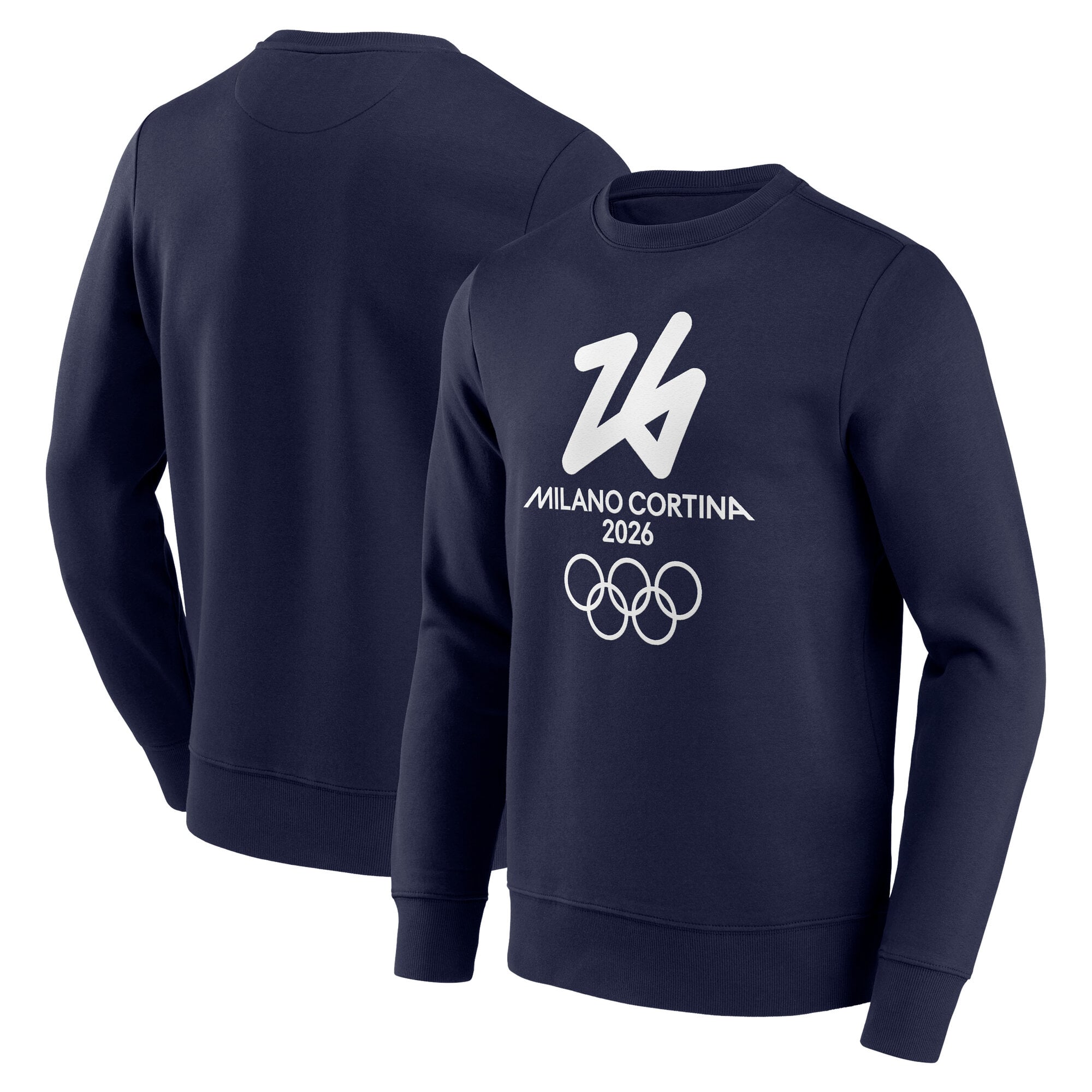 Felpa girocollo con grafica Milano Cortina 2026 - Blu navy