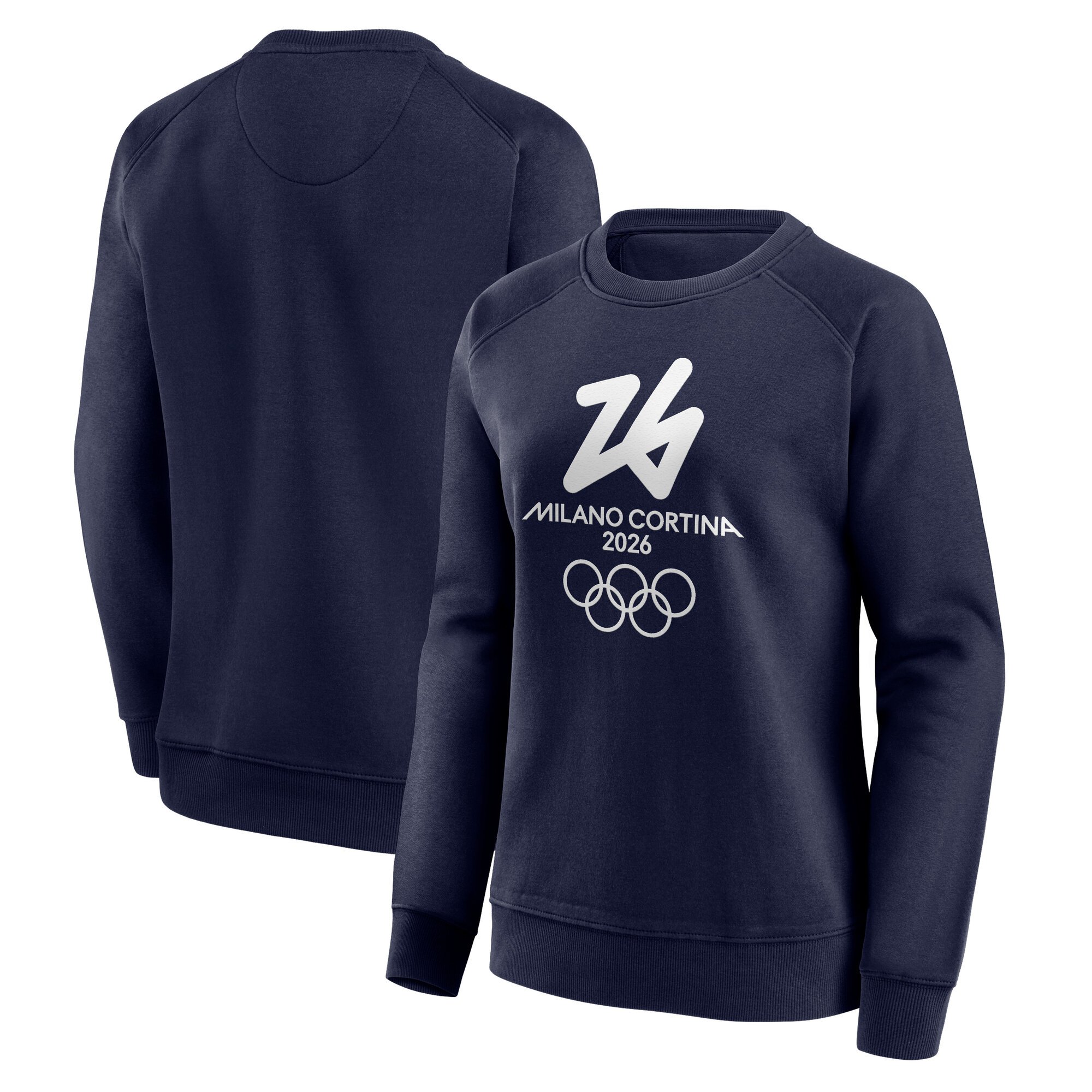 Felpa girocollo con grafica Milano Cortina 2026 - Donna - Blu navy