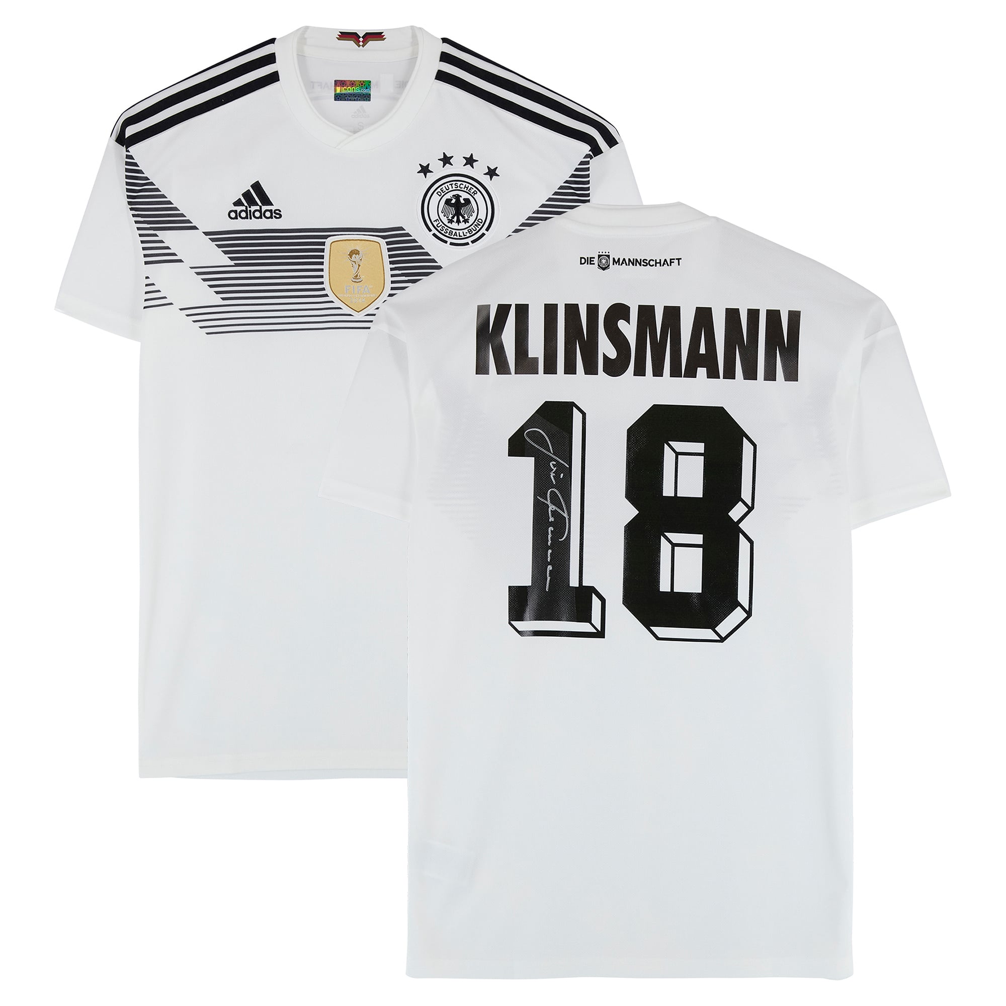 Jürgen Klinsmann Germany National Team Autographed Modern Jersey  - Icons