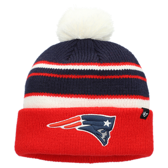 Preschool '47 Red New England Patriots Peewee Cuffed Knit Hat with Pom