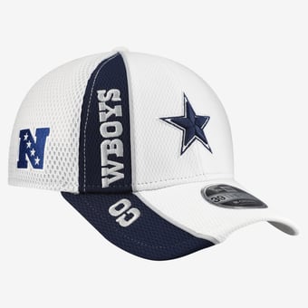 Men's New Era White/Navy Dallas Cowboys Dash 39THIRTY M-Crown Flex Hat