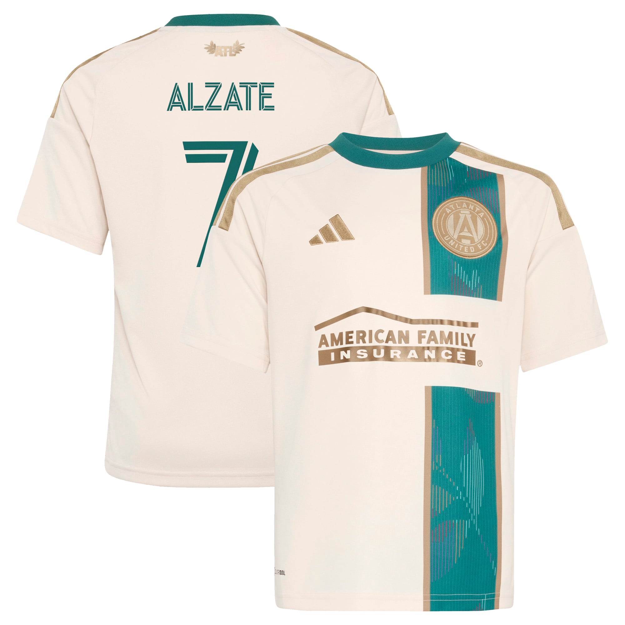 Youth adidas Steven Alzate Tan Atlanta United FC 2026 Spirit of '96 Replica Jersey