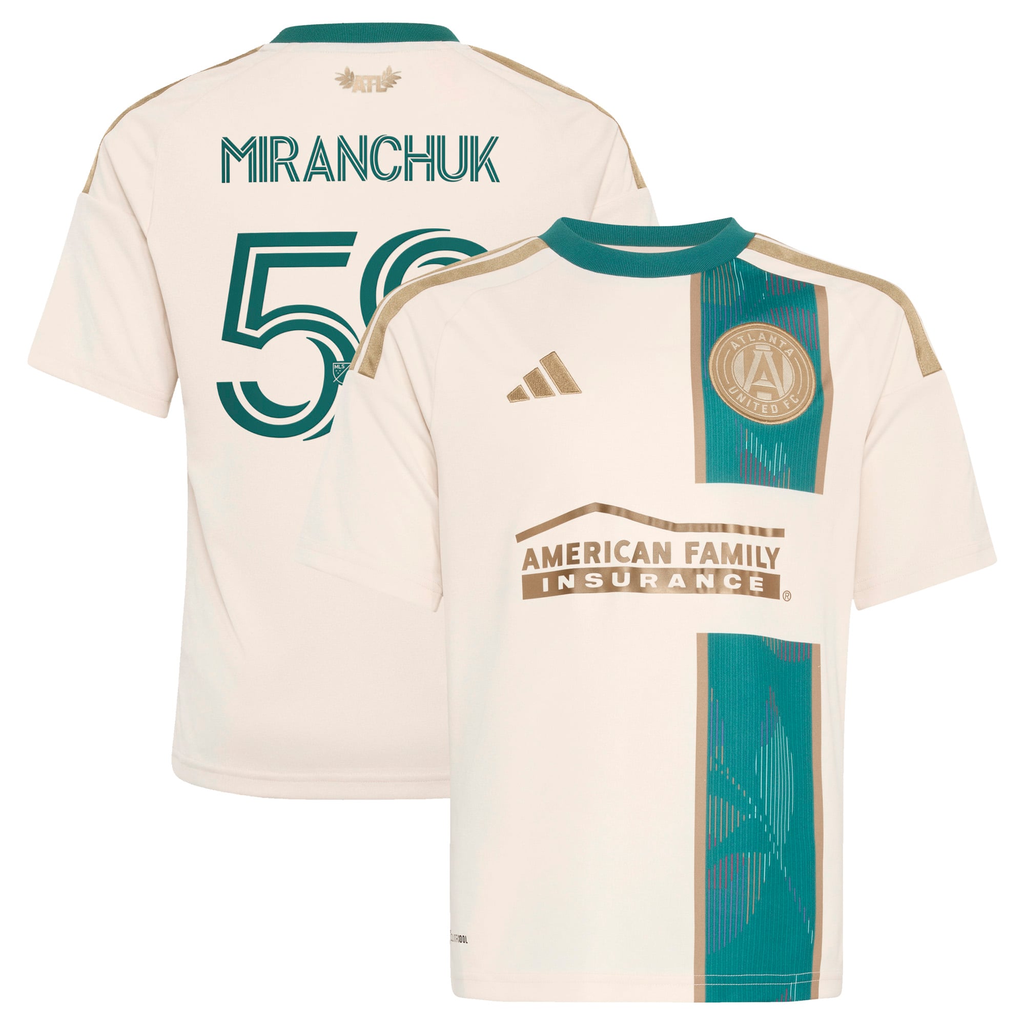Youth adidas Aleksei Miranchuk Tan Atlanta United FC 2026 Spirit of '96 Replica Jersey