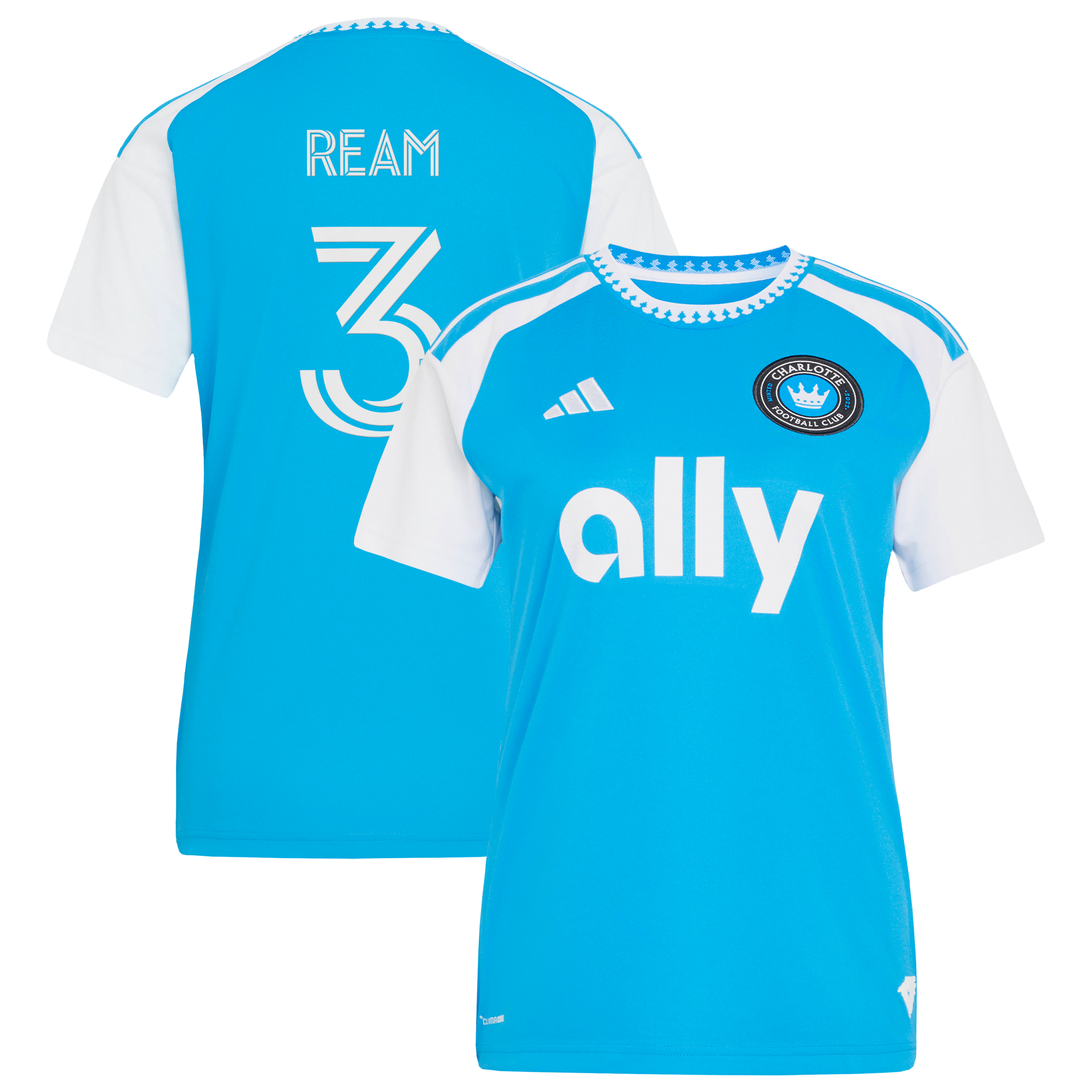 Women's adidas Tim Ream Blue Charlotte FC 2026 Carolina Kit: Crowns Up Replica Jersey