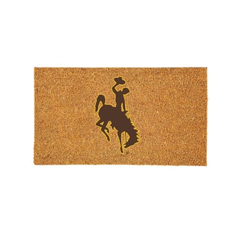 Wyoming Cowboys 28" x 16" Team Logo Outdoor Coir Mat