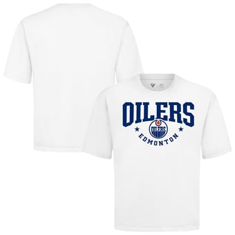 Men's Levelwear White Edmonton Oilers Luxe Signature Knit T-Shirt