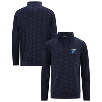 Men's Levelwear Navy St. Louis Blues Chameleon Quarter-Zip Sweatshirt