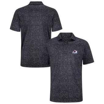 Men's Levelwear Black Colorado Avalanche Speckle Polo
