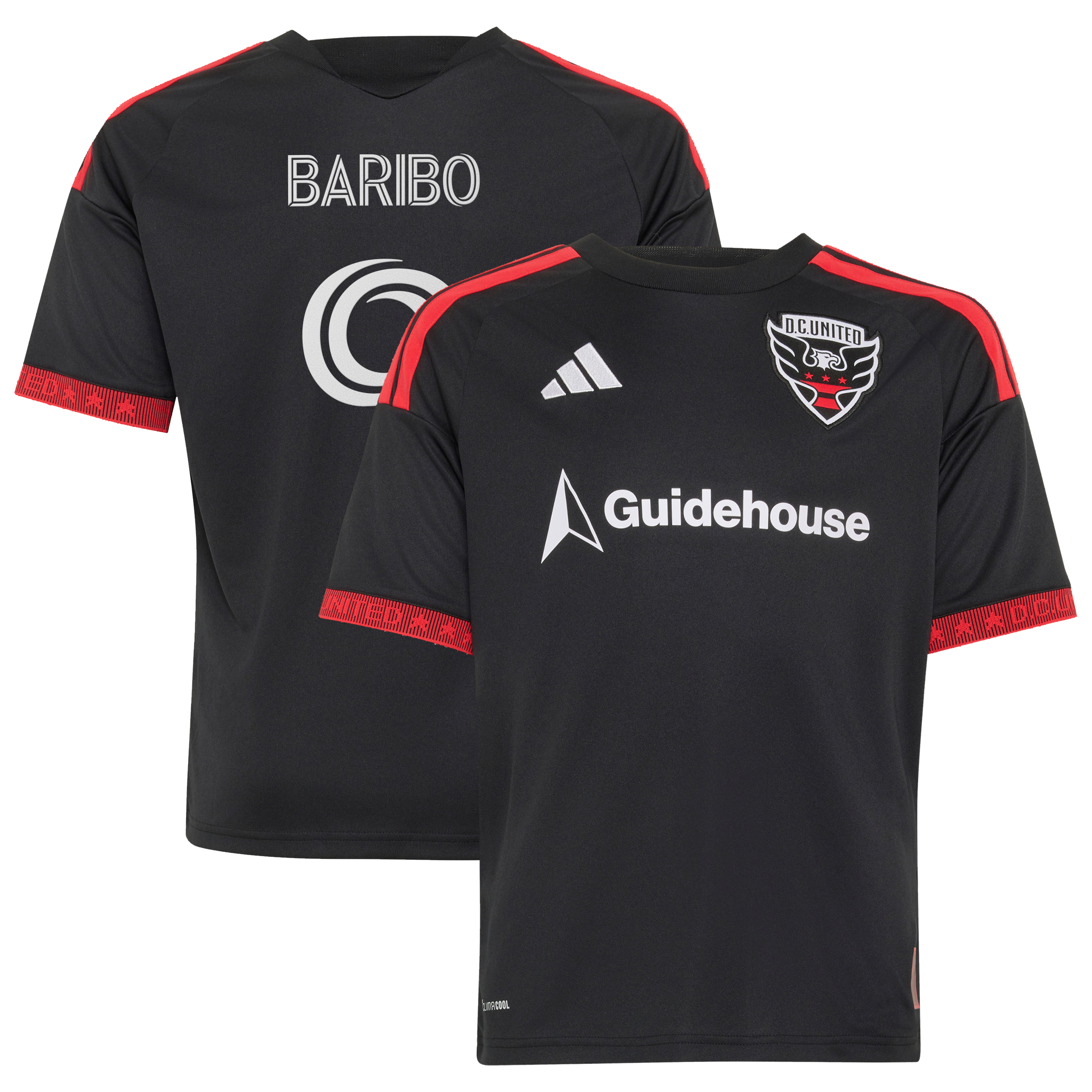 Youth adidas Tai Baribo Black D.C. United  2026 Black-and-Red Kit Replica Jersey
