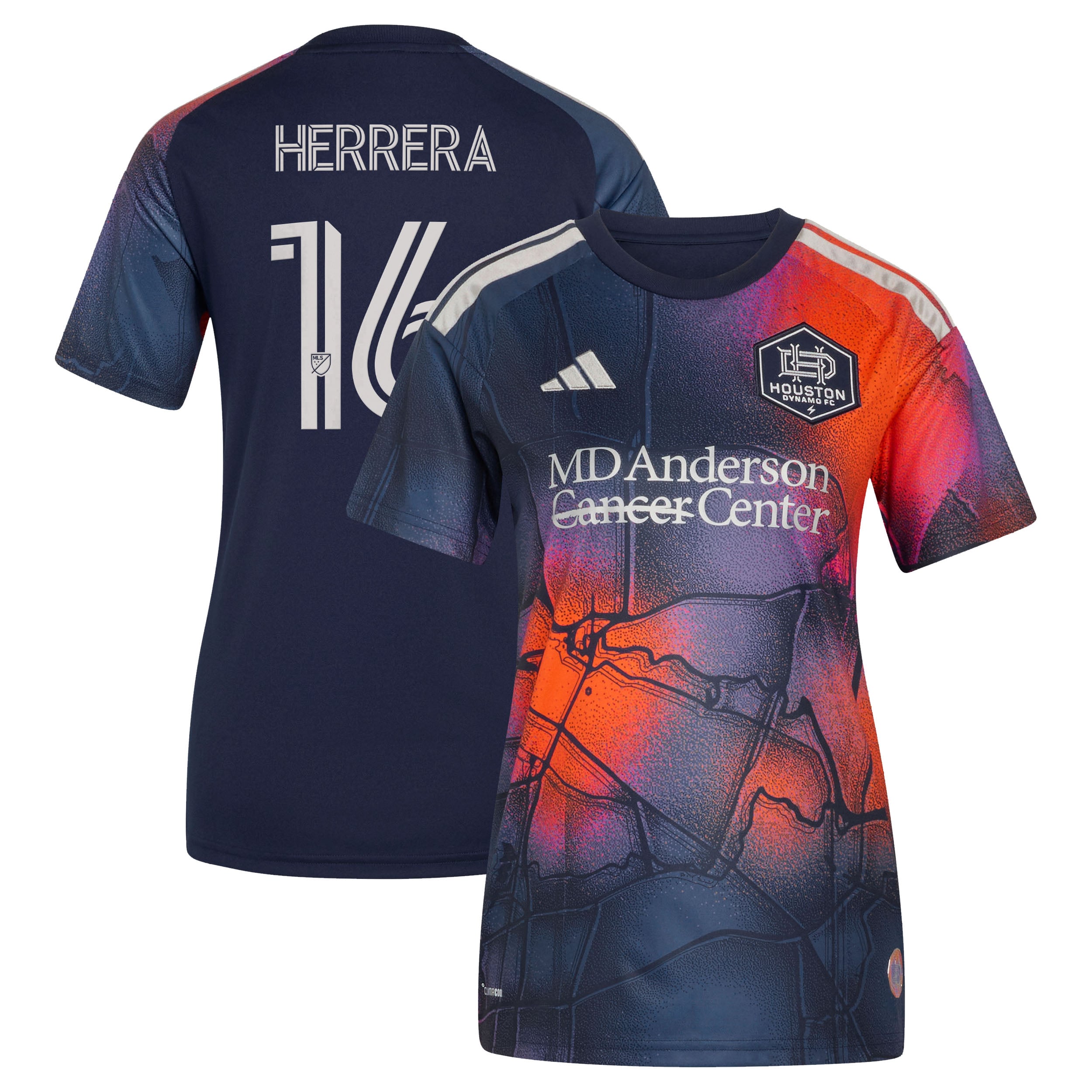 Women's adidas Héctor Herrera Blue Houston Dynamo FC 2026 Mission Control Replica Jersey