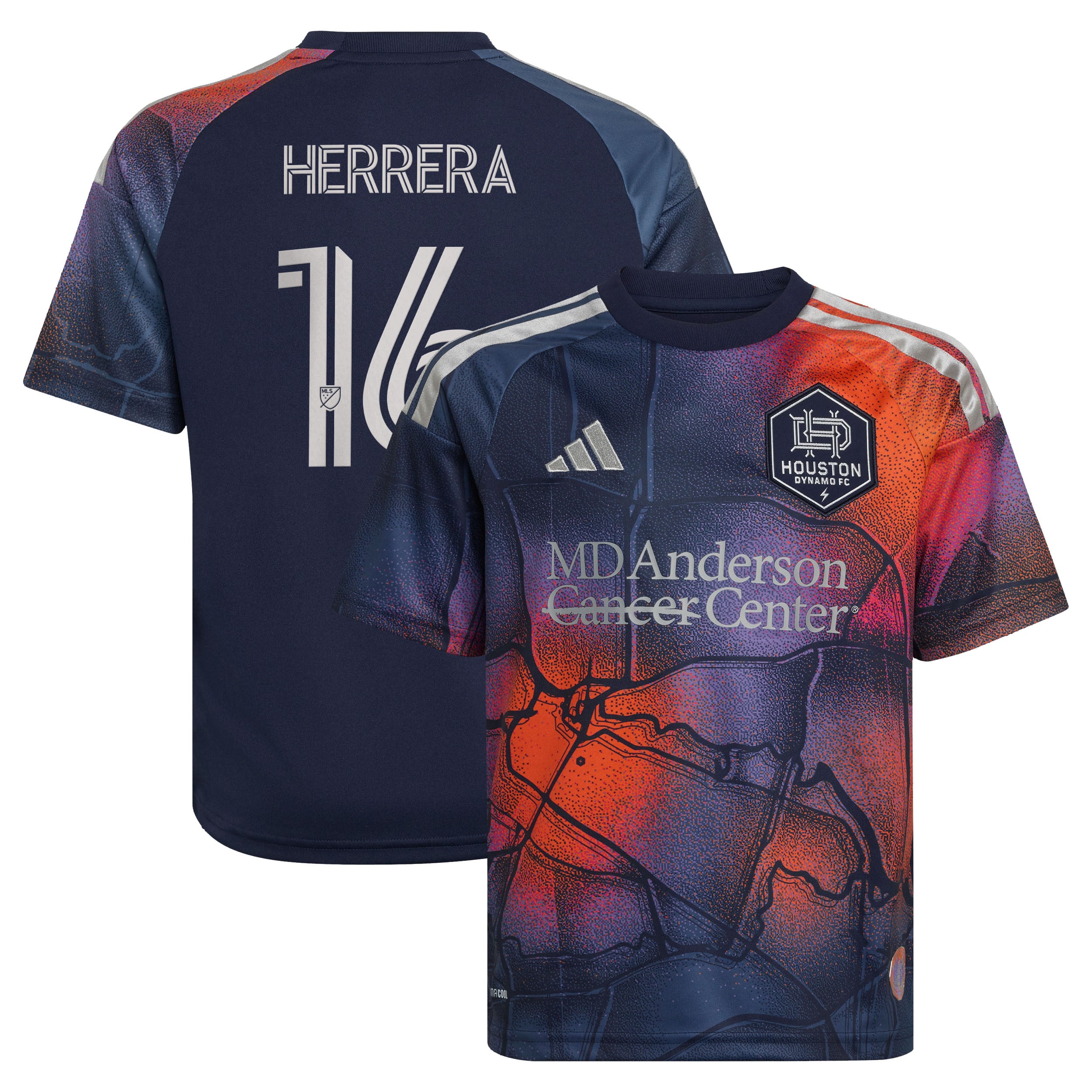 Youth adidas Héctor Herrera Blue Houston Dynamo FC 2026 Mission Control Replica Jersey