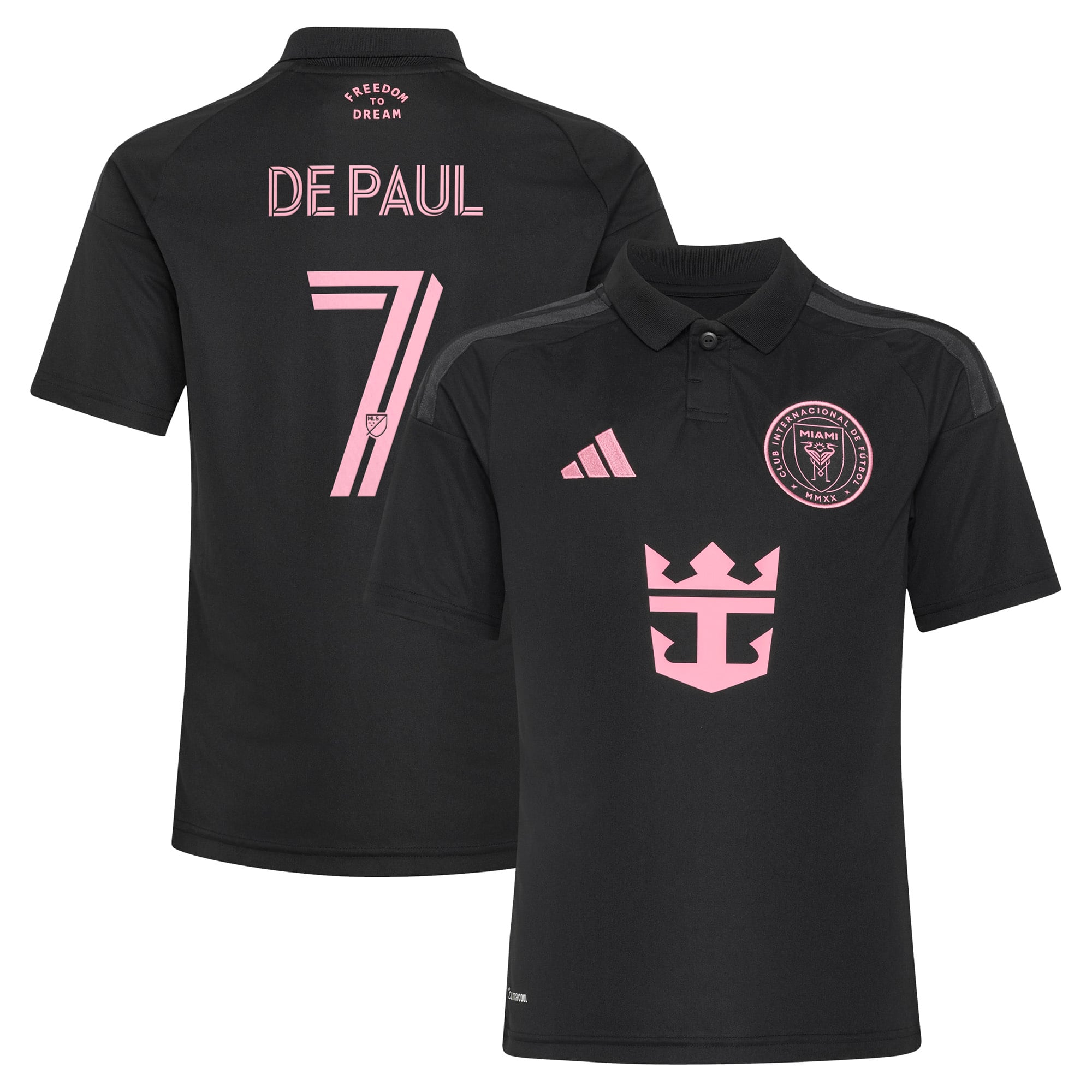 Youth adidas Rodrigo De Paul Black Inter Miami CF 2026 Presagio Replica Jersey