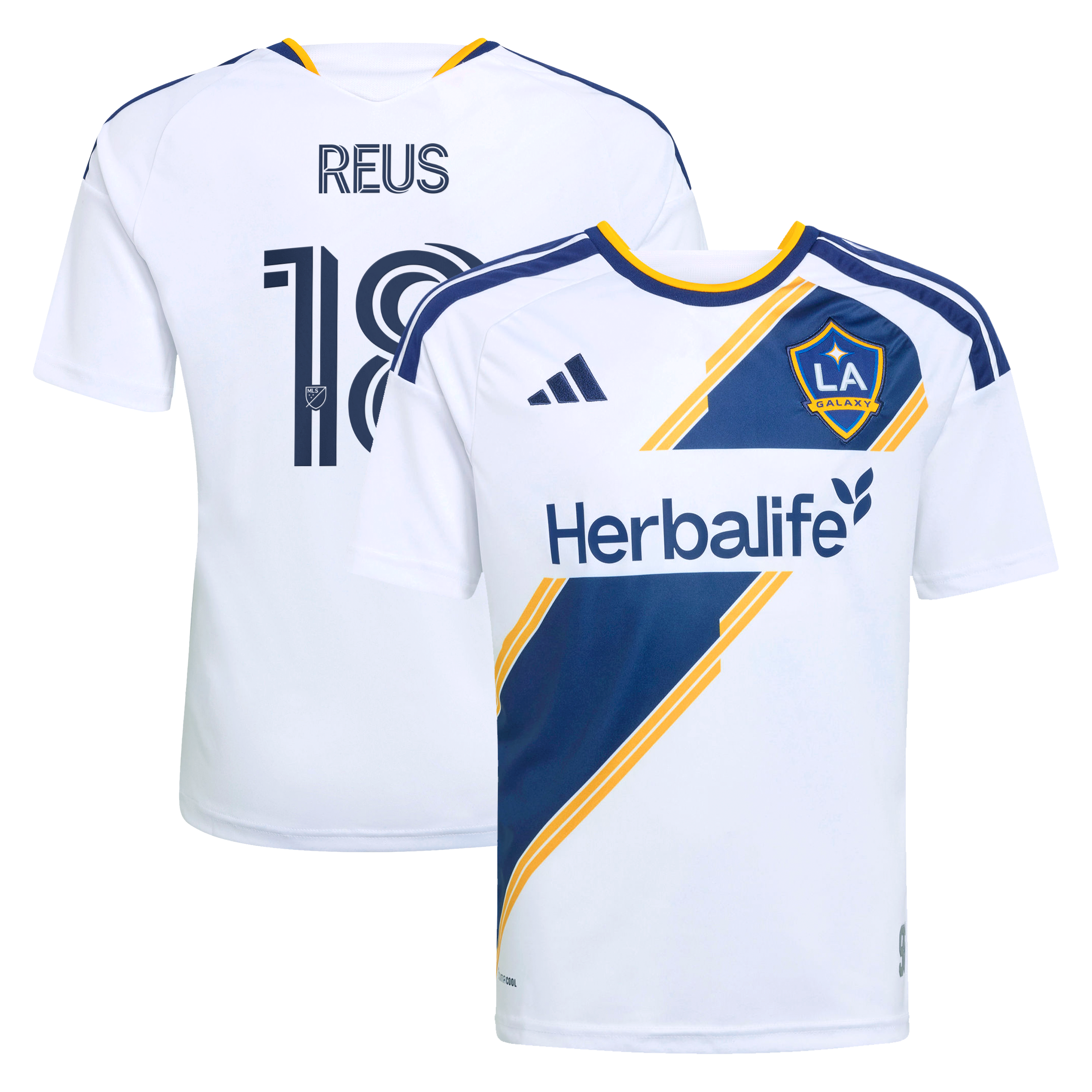 Youth adidas Marco Reus White LA Galaxy 2026 The VeloCITY Kit Replica Jersey