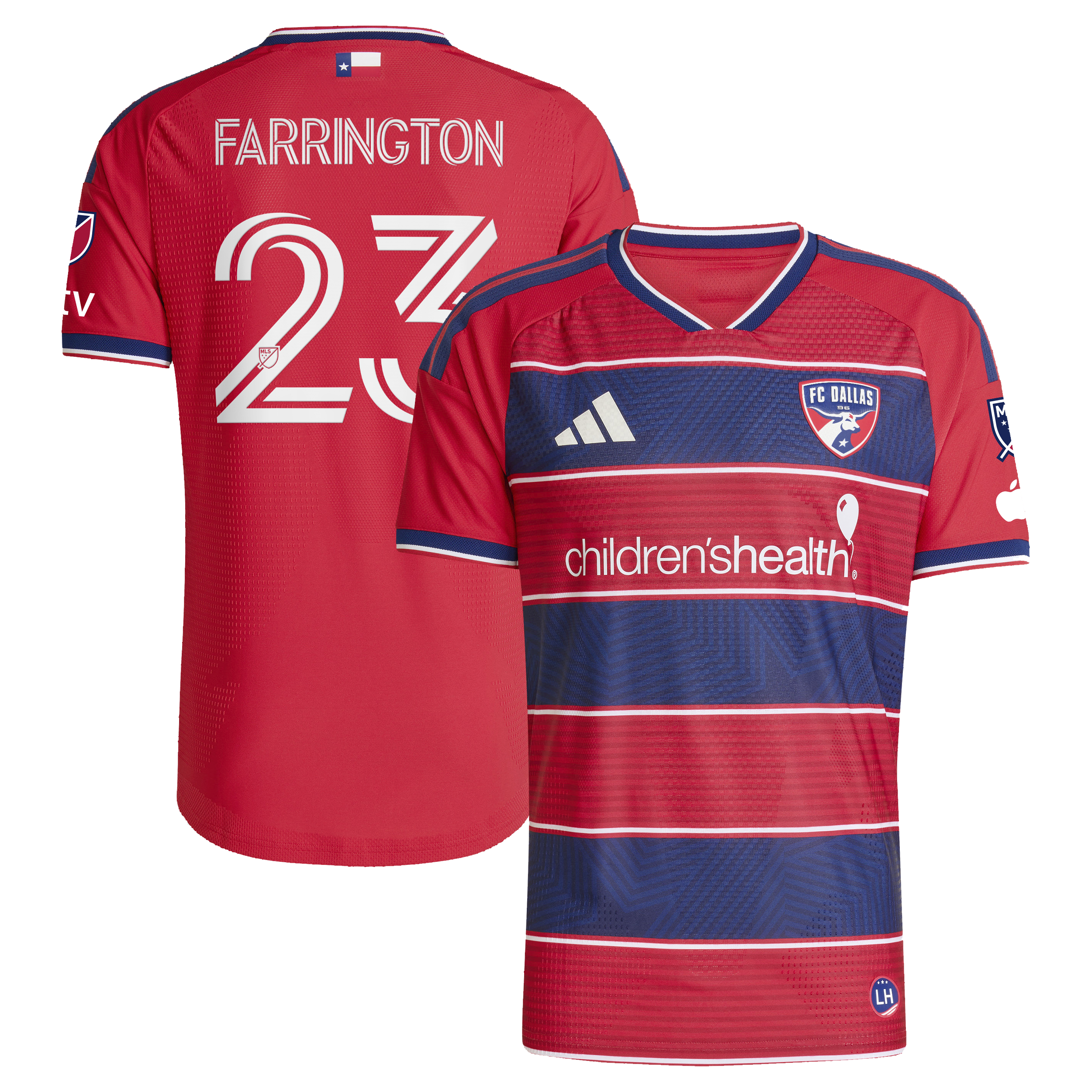 Men's adidas Logan Farrington Red FC Dallas 2026 DNA Kit On-Field Authentic Patch Jersey