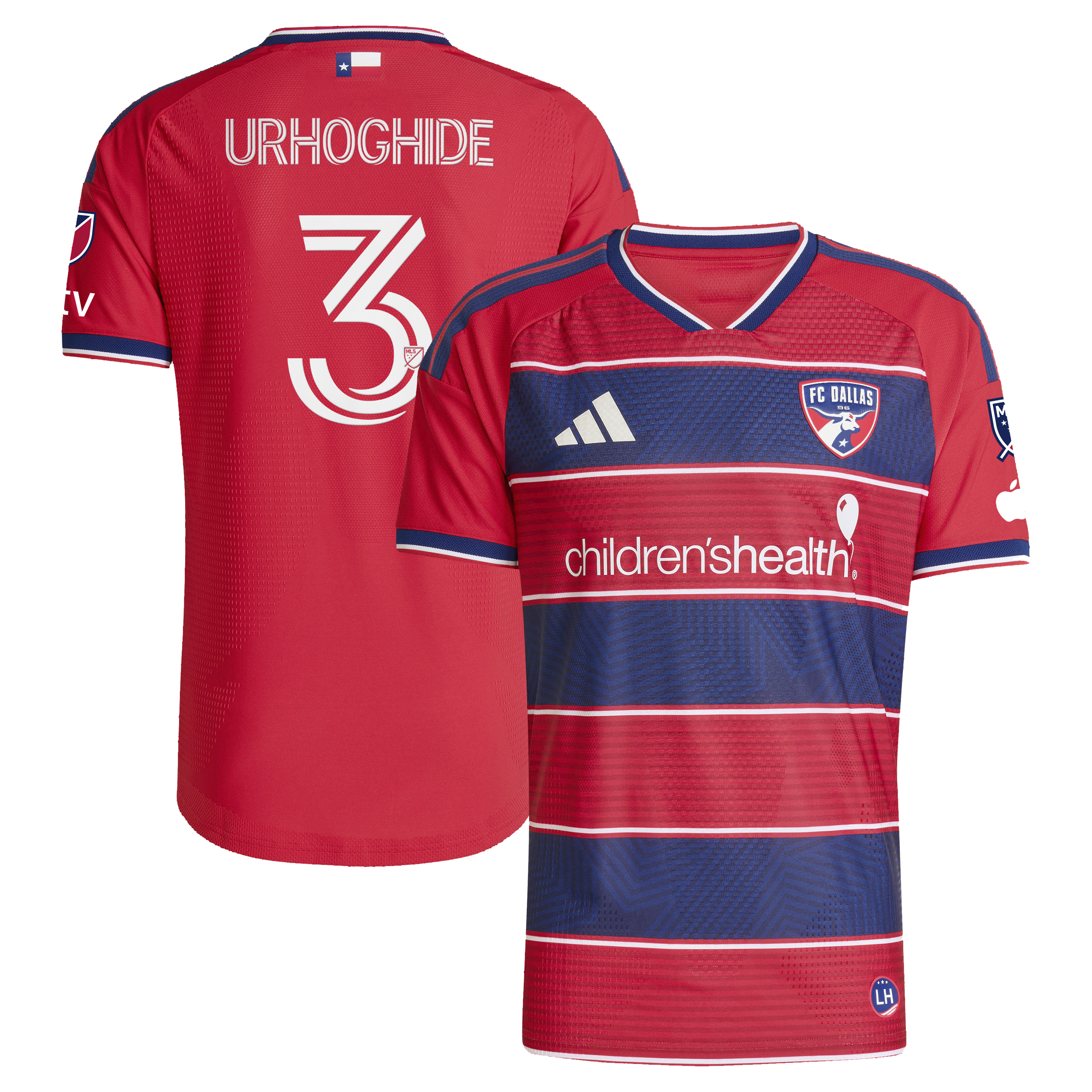 Men's adidas Osaze Urhoghide Red FC Dallas 2026 DNA Kit On-Field Authentic Patch Jersey