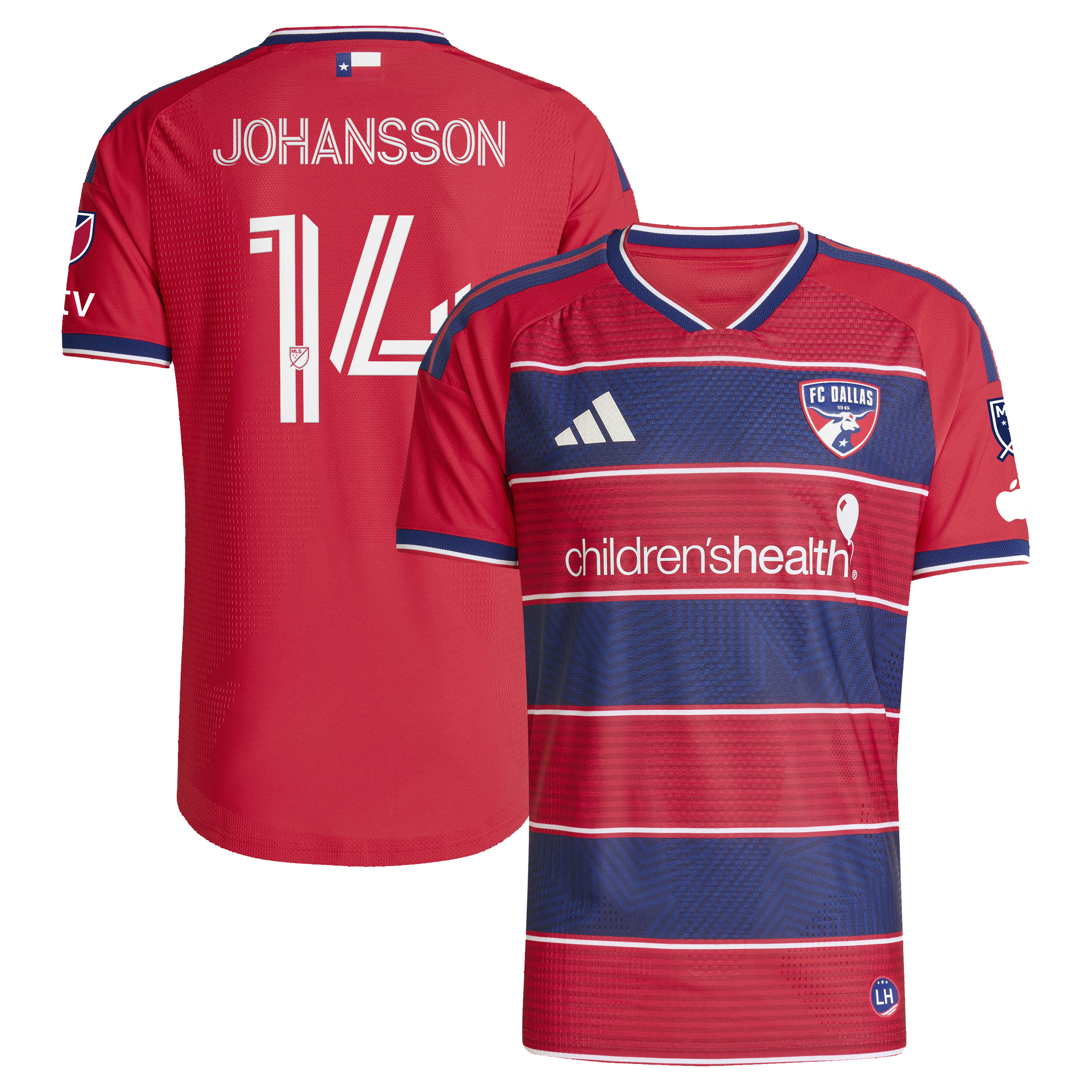 Men's adidas Herman Johansson Red FC Dallas 2026 DNA Kit On-Field Authentic Patch Jersey