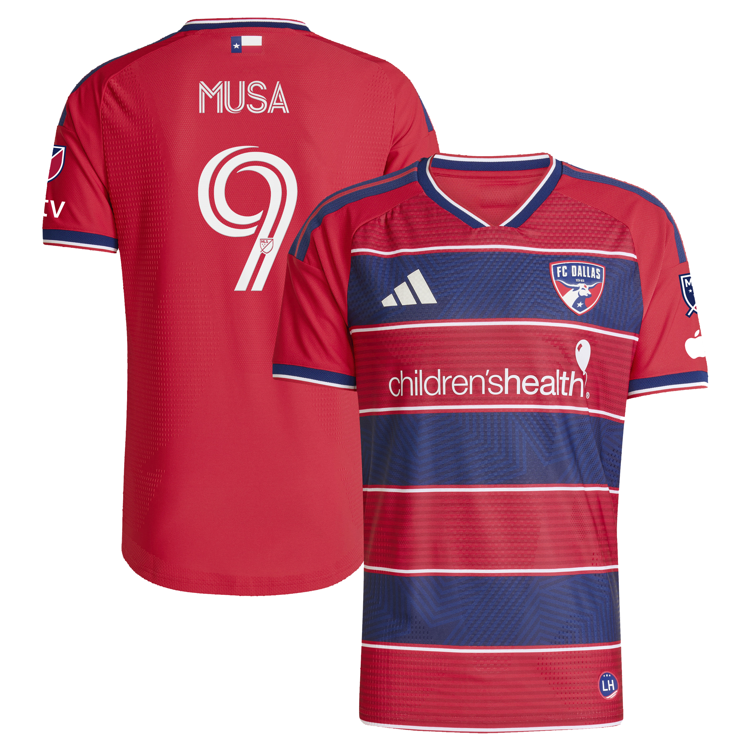 Men's adidas Petar Musa Red FC Dallas 2026 DNA Kit On-Field Authentic Patch Jersey