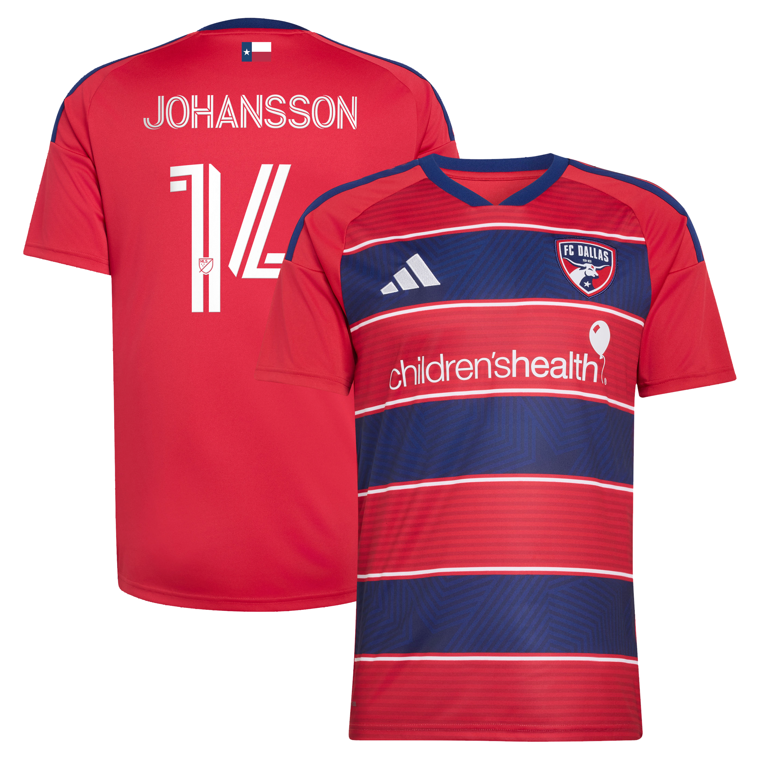 Men's adidas Herman Johansson Red FC Dallas 2026 DNA Kit Replica Jersey
