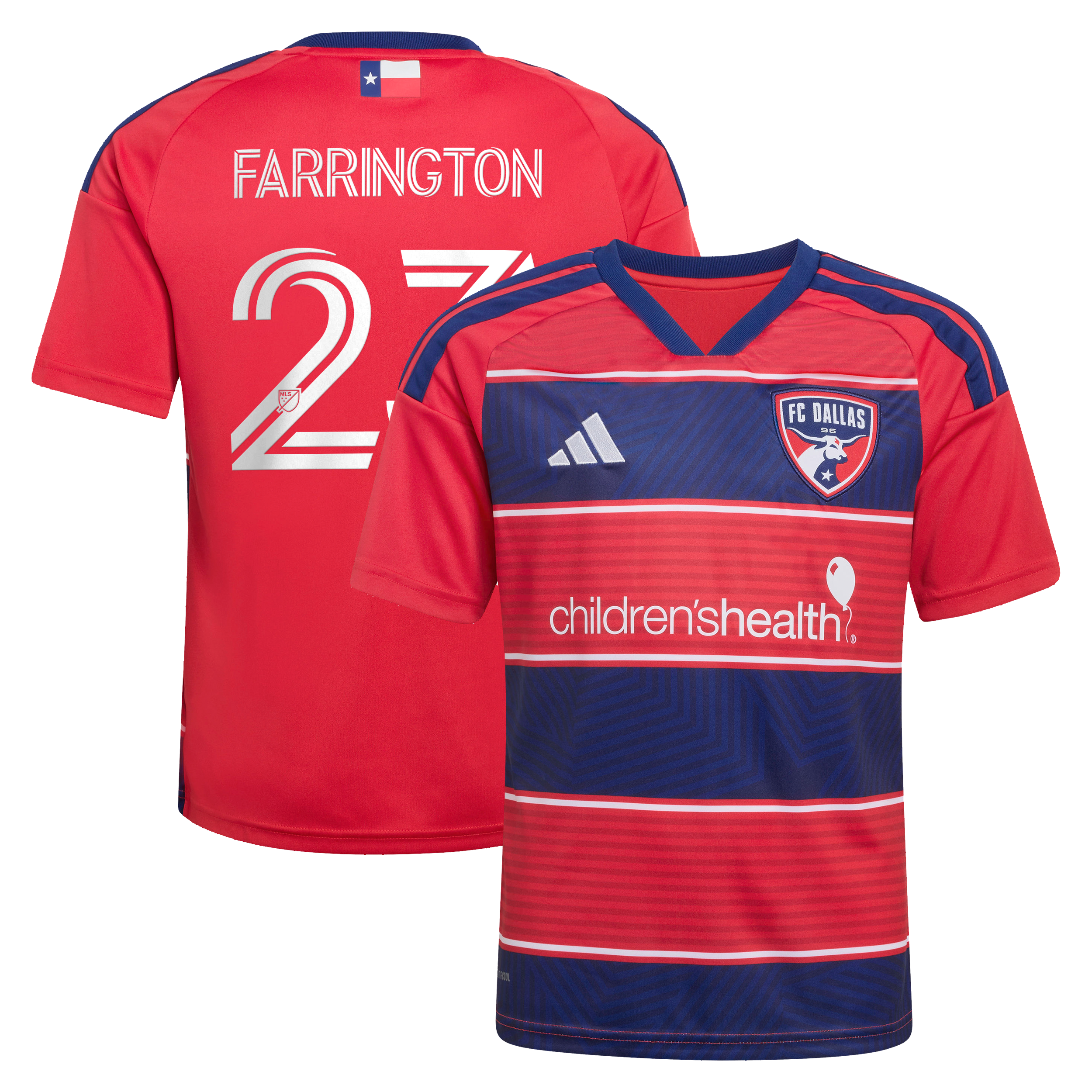 Youth adidas Logan Farrington Red FC Dallas 2026 DNA Kit Replica Jersey