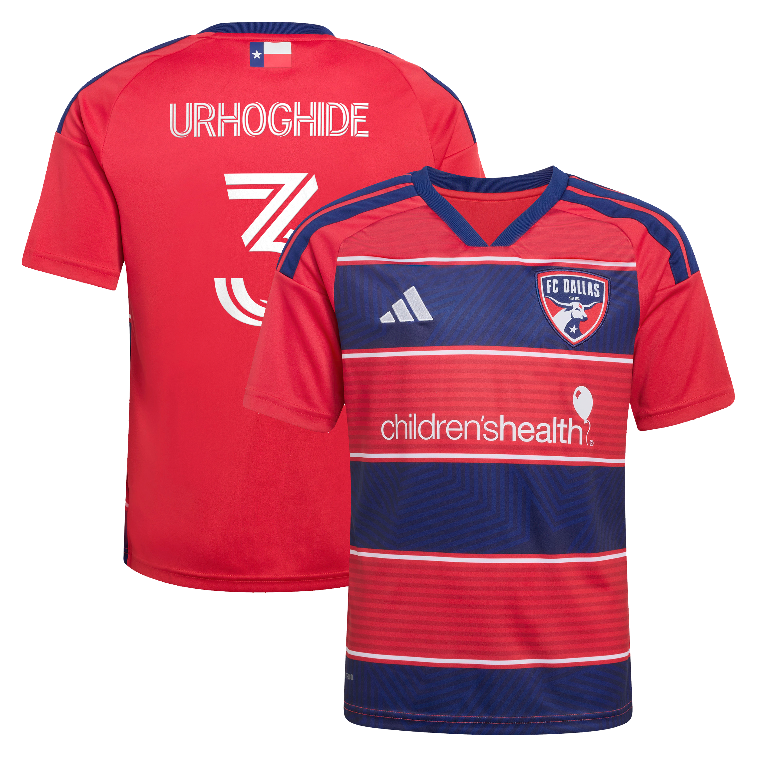 Youth adidas Osaze Urhoghide Red FC Dallas 2026 DNA Kit Replica Jersey