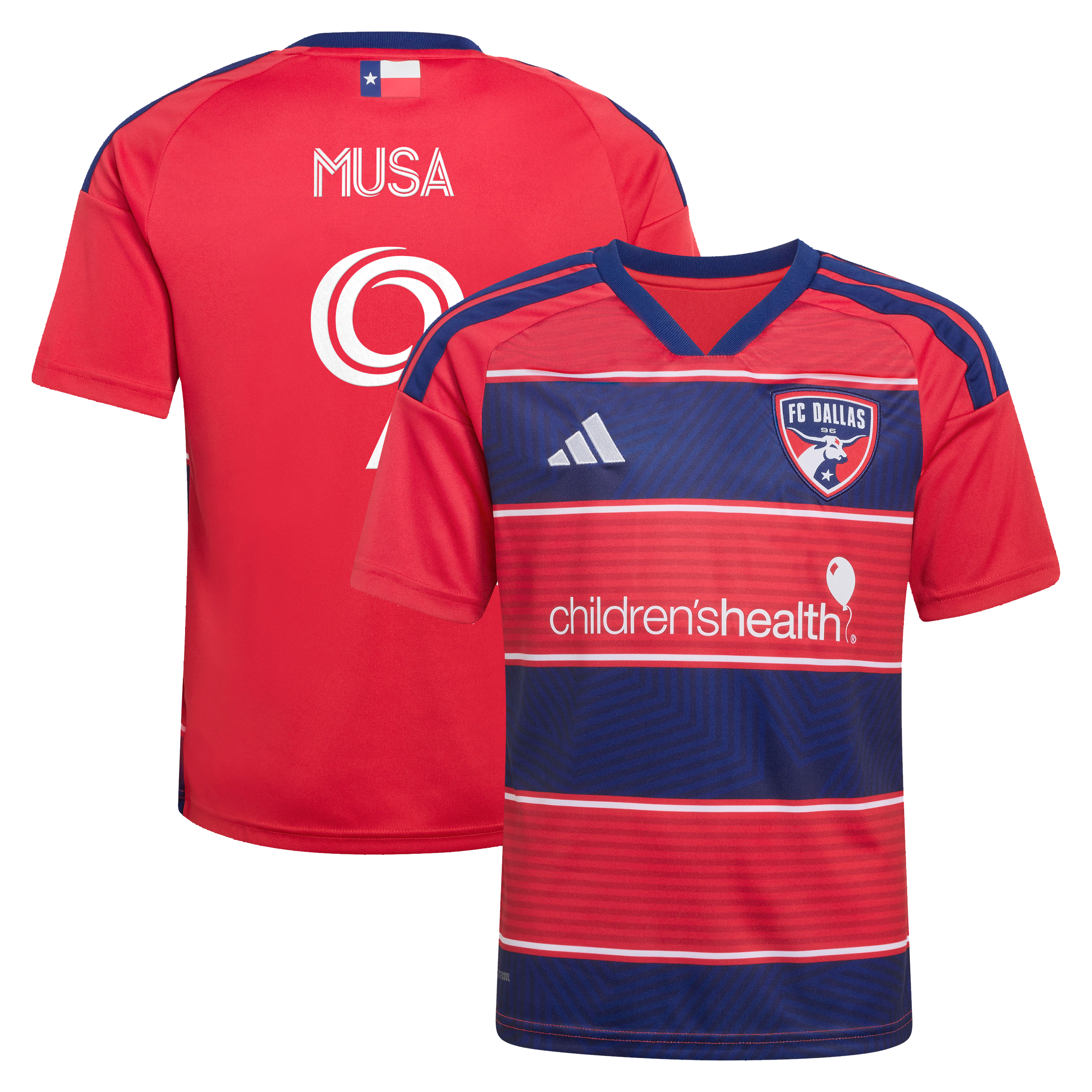 Youth adidas Petar Musa Red FC Dallas 2026 DNA Kit Replica Jersey