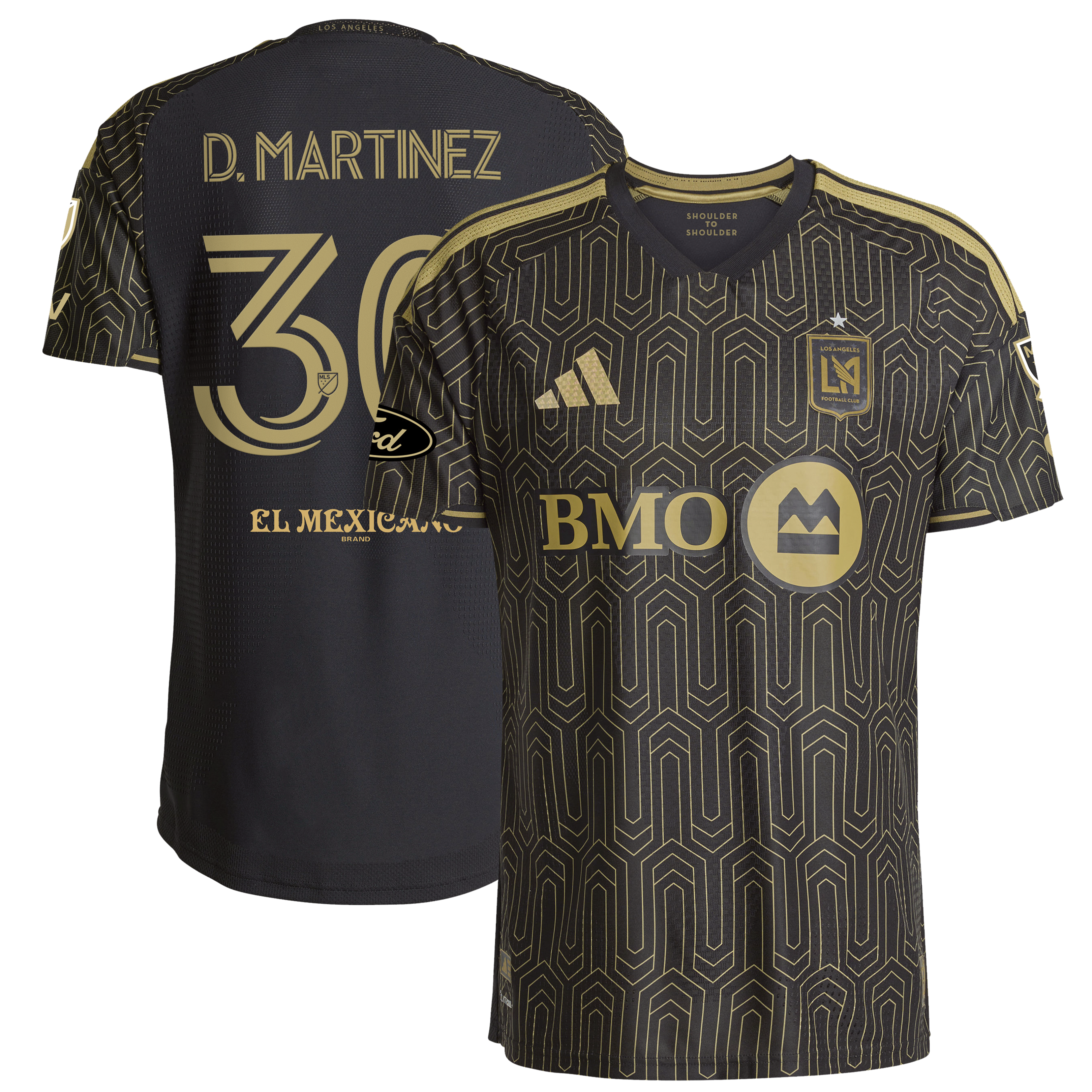 Men's adidas David Martínez Black LAFC 2026 2026 Primary Kit On-Field Authentic Patch Jersey