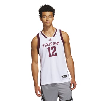 Men's adidas #12 White Texas A&M Aggies Home Swingman Jersey