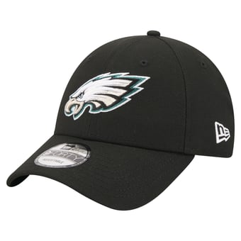 Men's New Era  Black Philadelphia Eagles Core Team 9FORTY Adjustable Hat